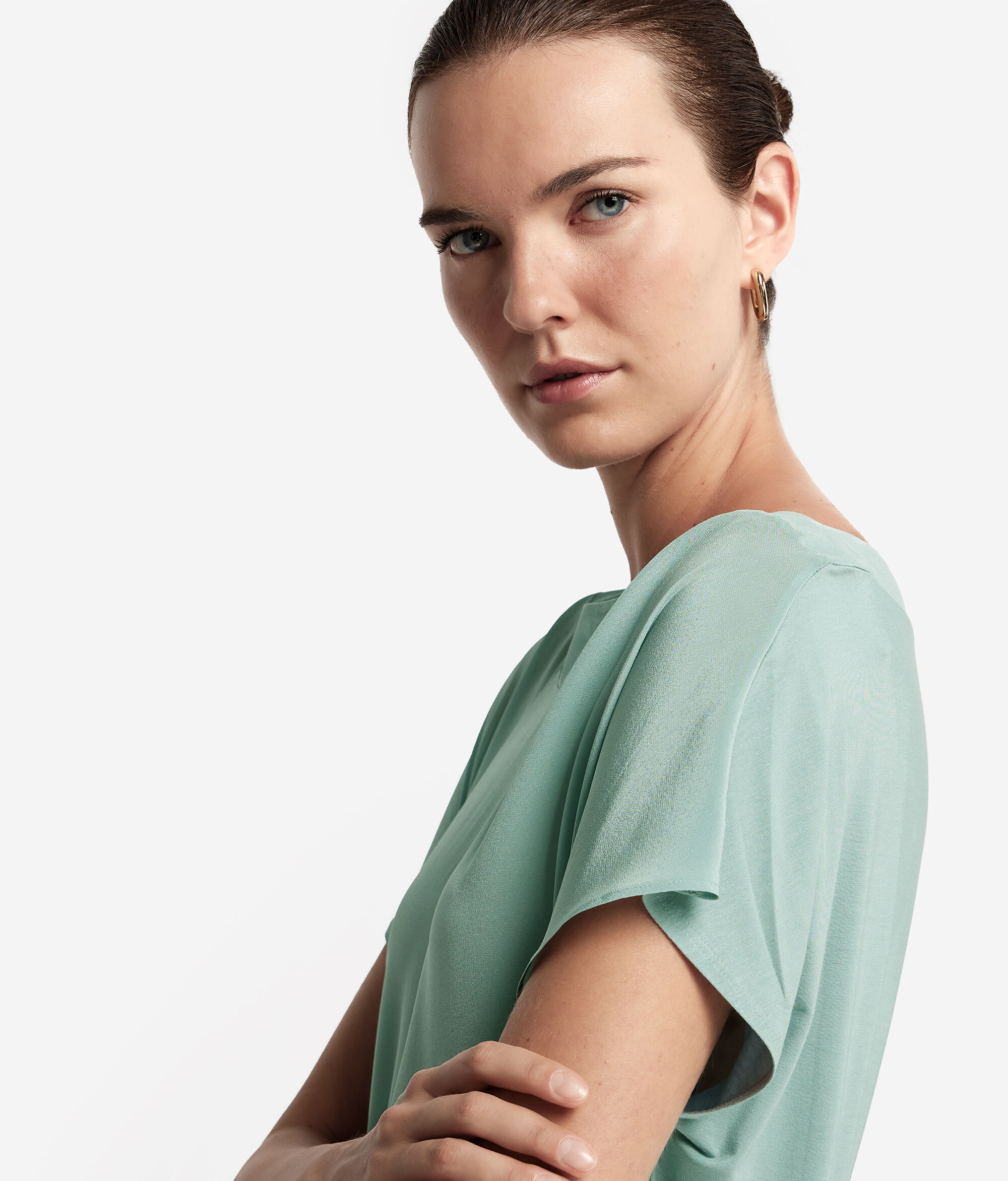 Silk and Modal Boat-Neck T-Shirt