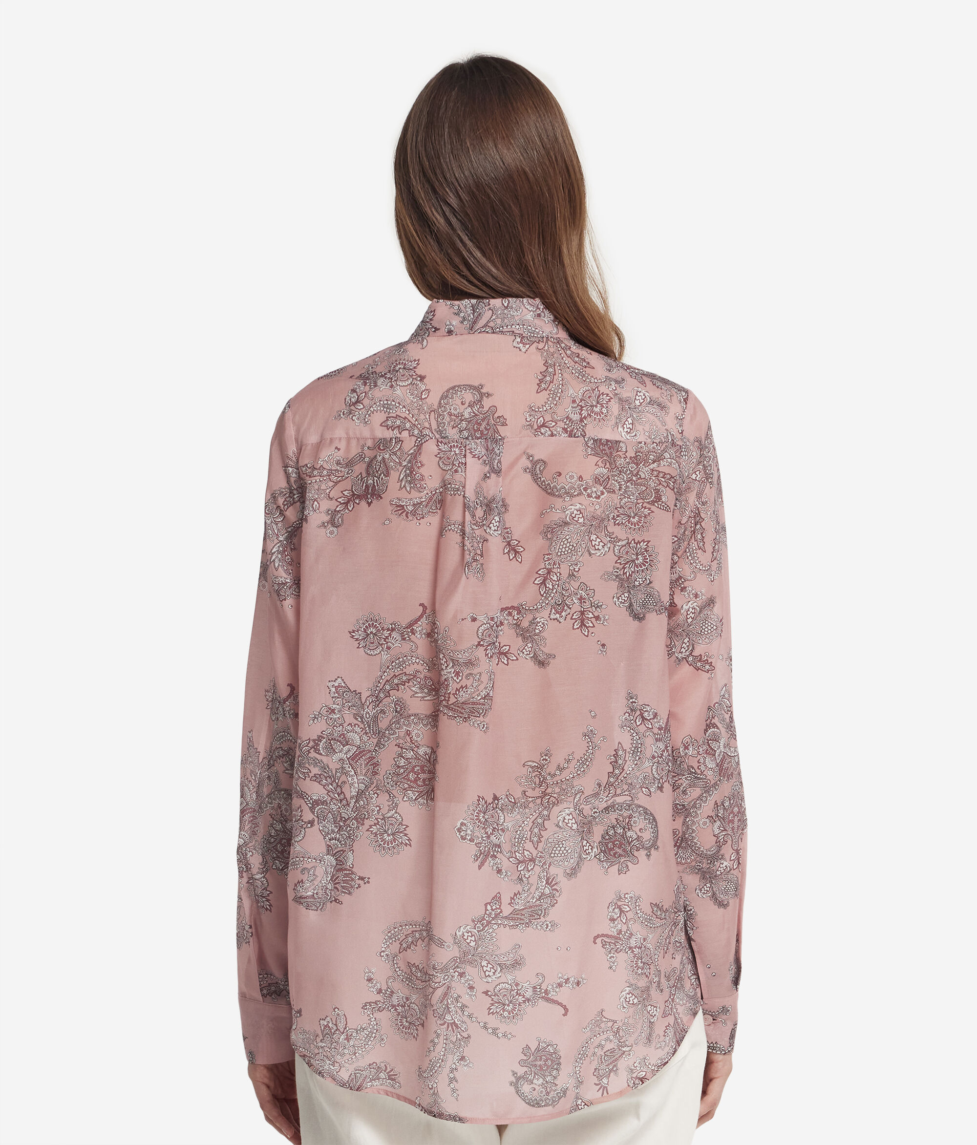 Hemdbluse aus bedrucktem Musselin