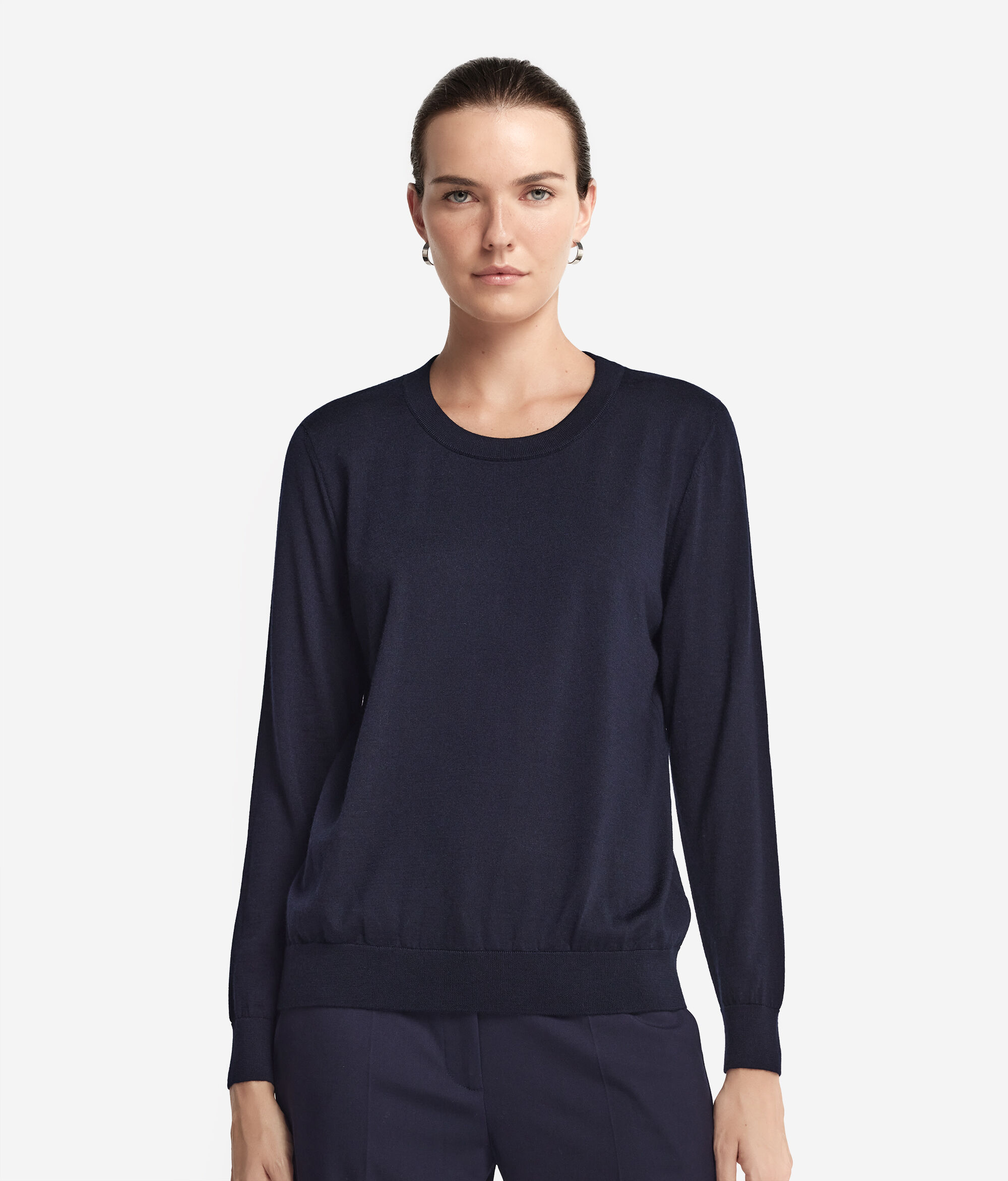 Μπλούζα από Ultrafine Cashmere με Στρογγυλή Λαιμόκοψη