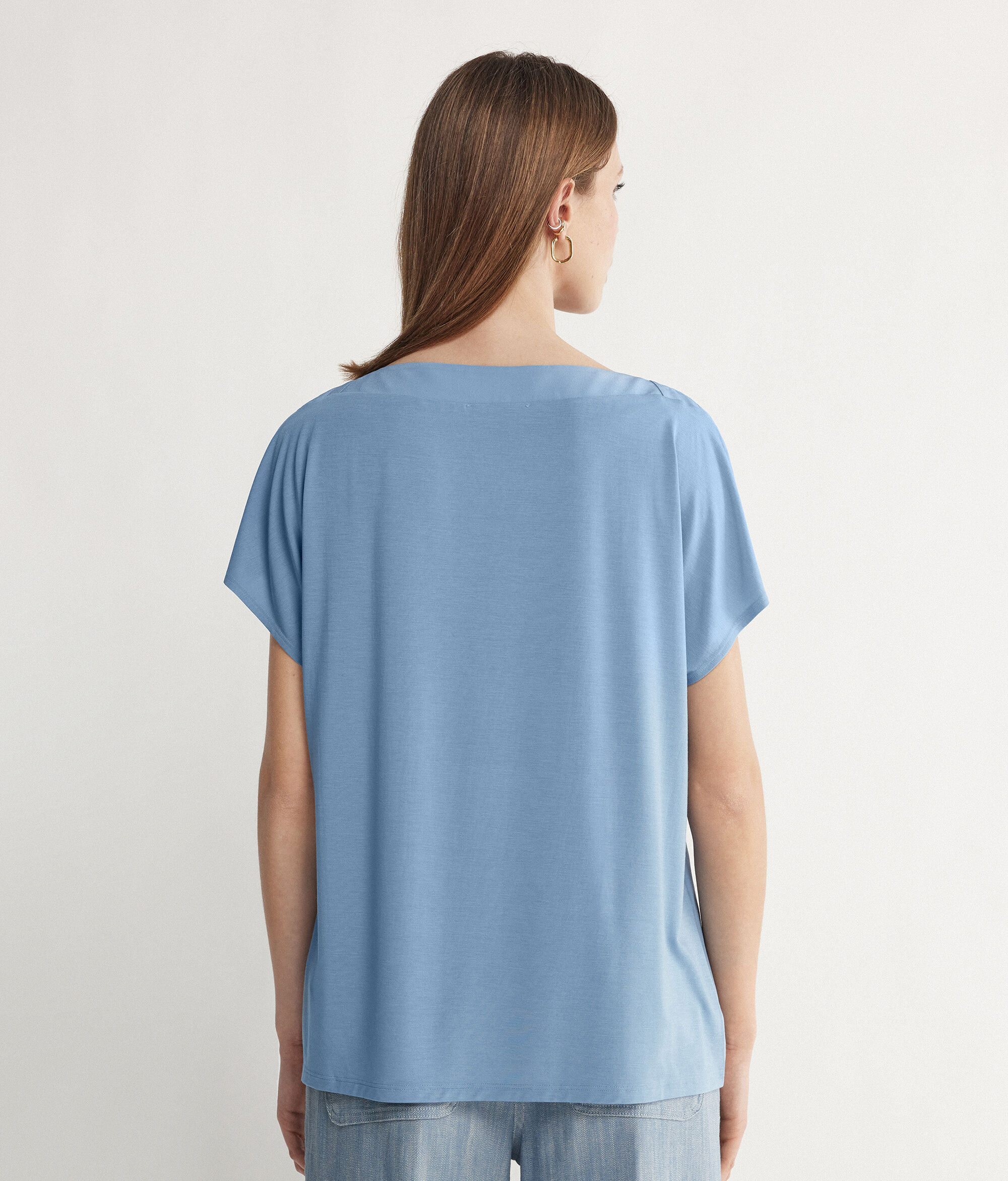 Silk and Modal Boat-Neck T-Shirt