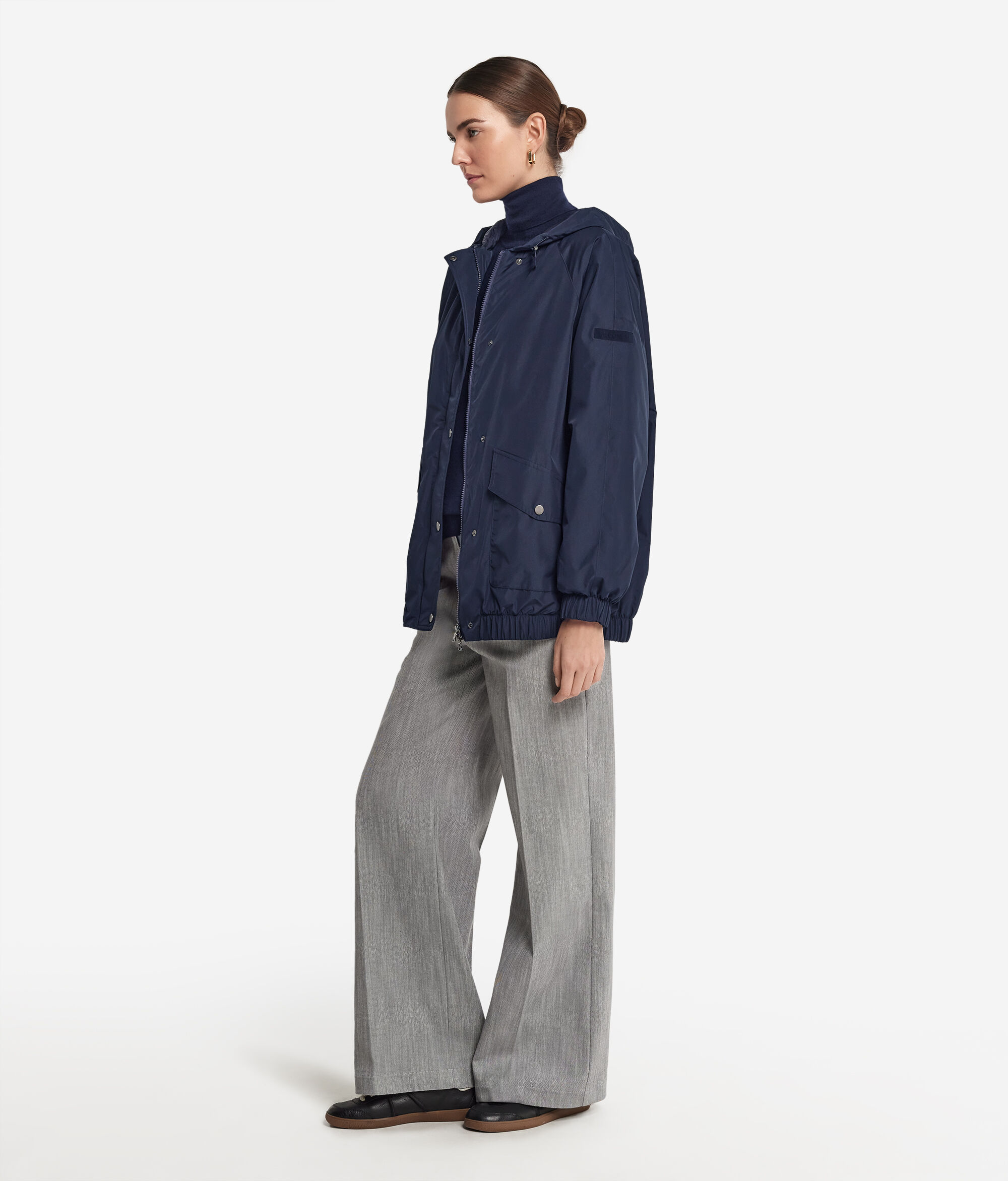 Giubbino Tecnico in Cashmere con Cappuccio