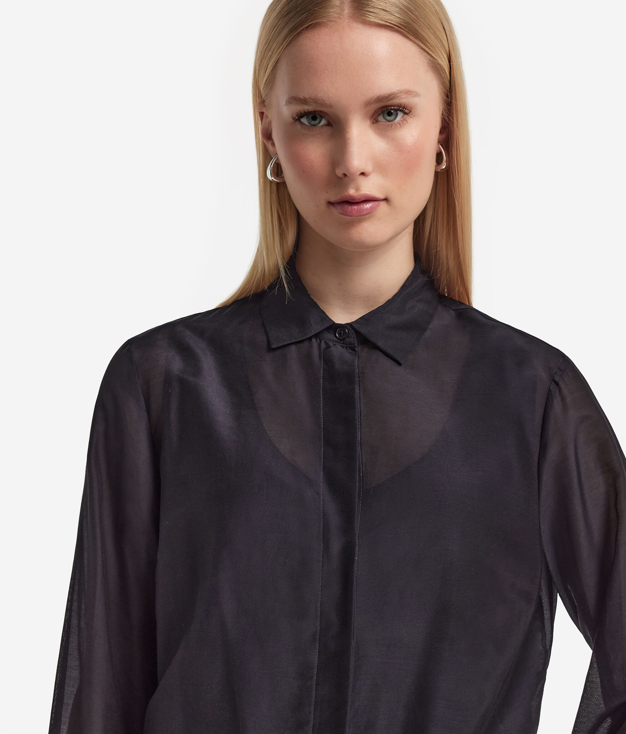 Camicia Colletto Mussola in Cotone e Seta
