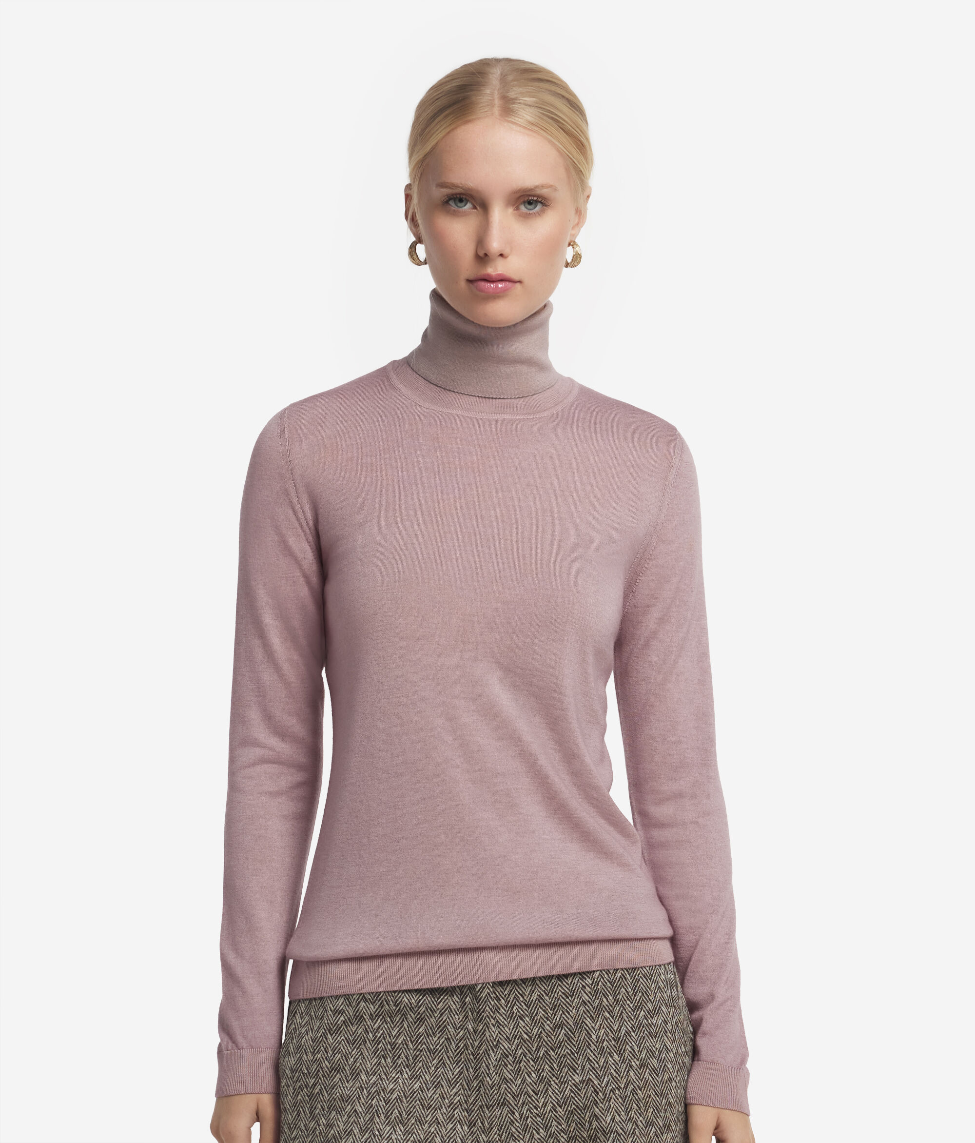 Jersey de cuello vuelto de cashmere ultrafine