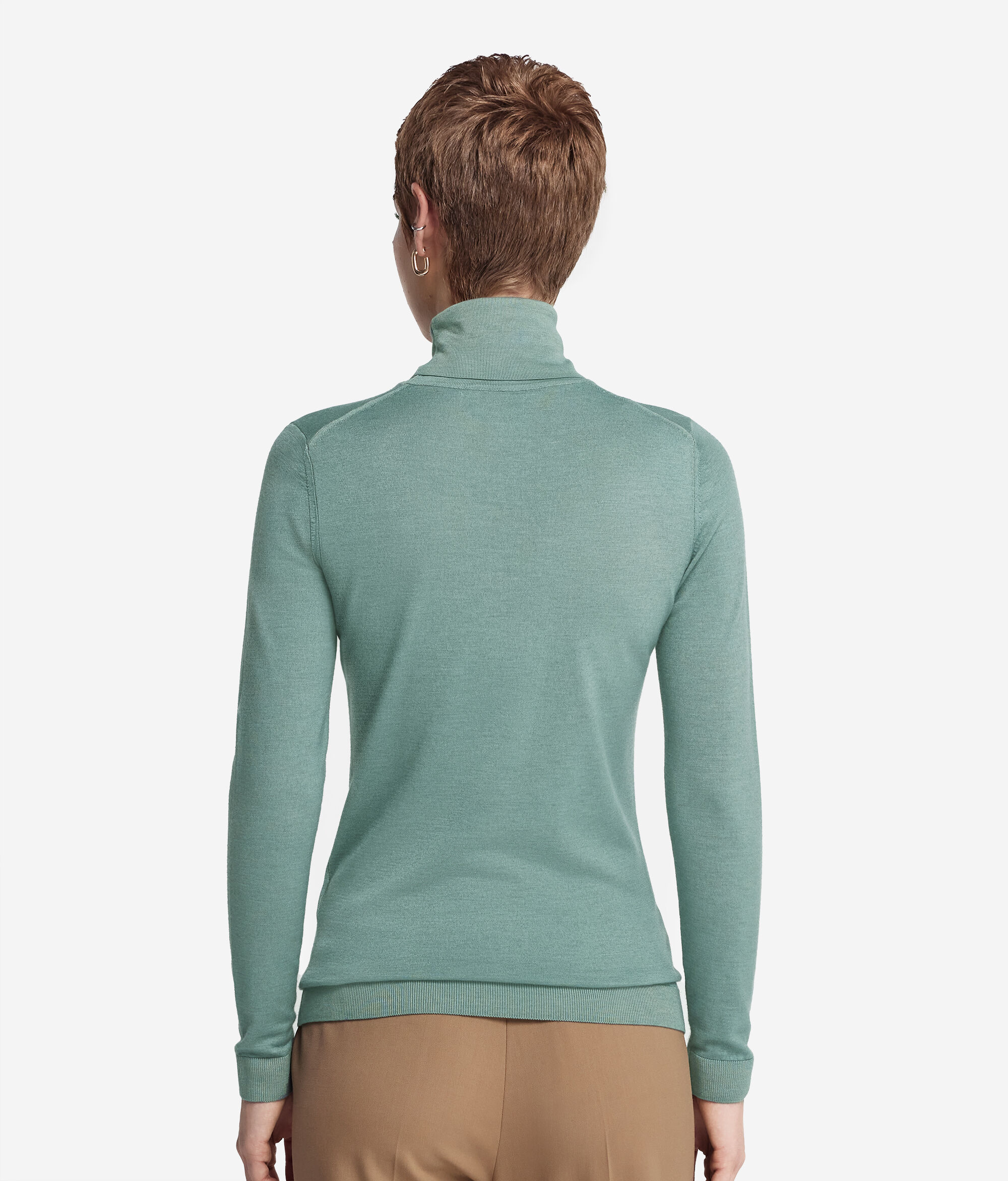 Jersey de cuello vuelto de cashmere ultrafine