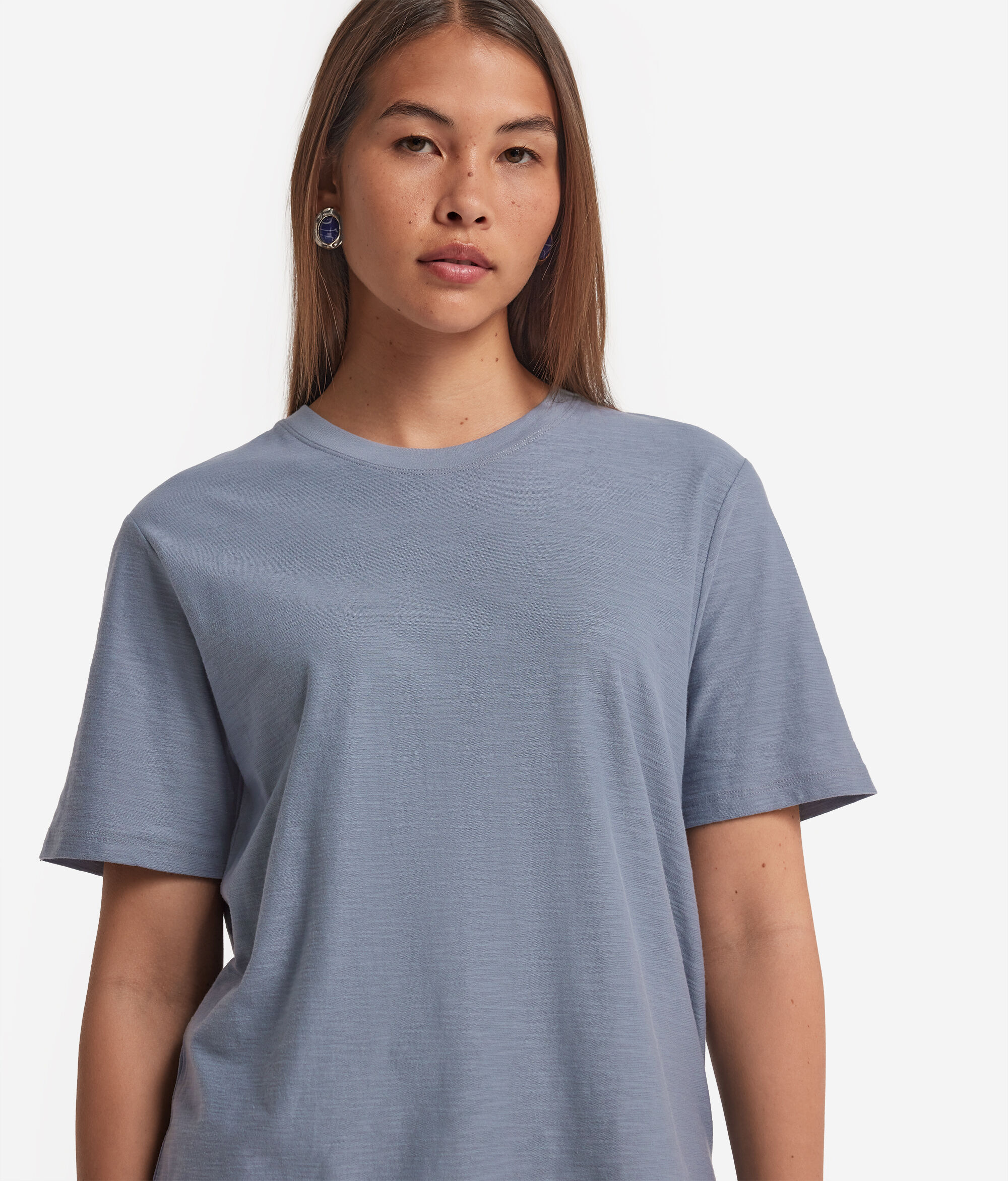 Short-Sleeved Round-Neck Cotton T-Shirt