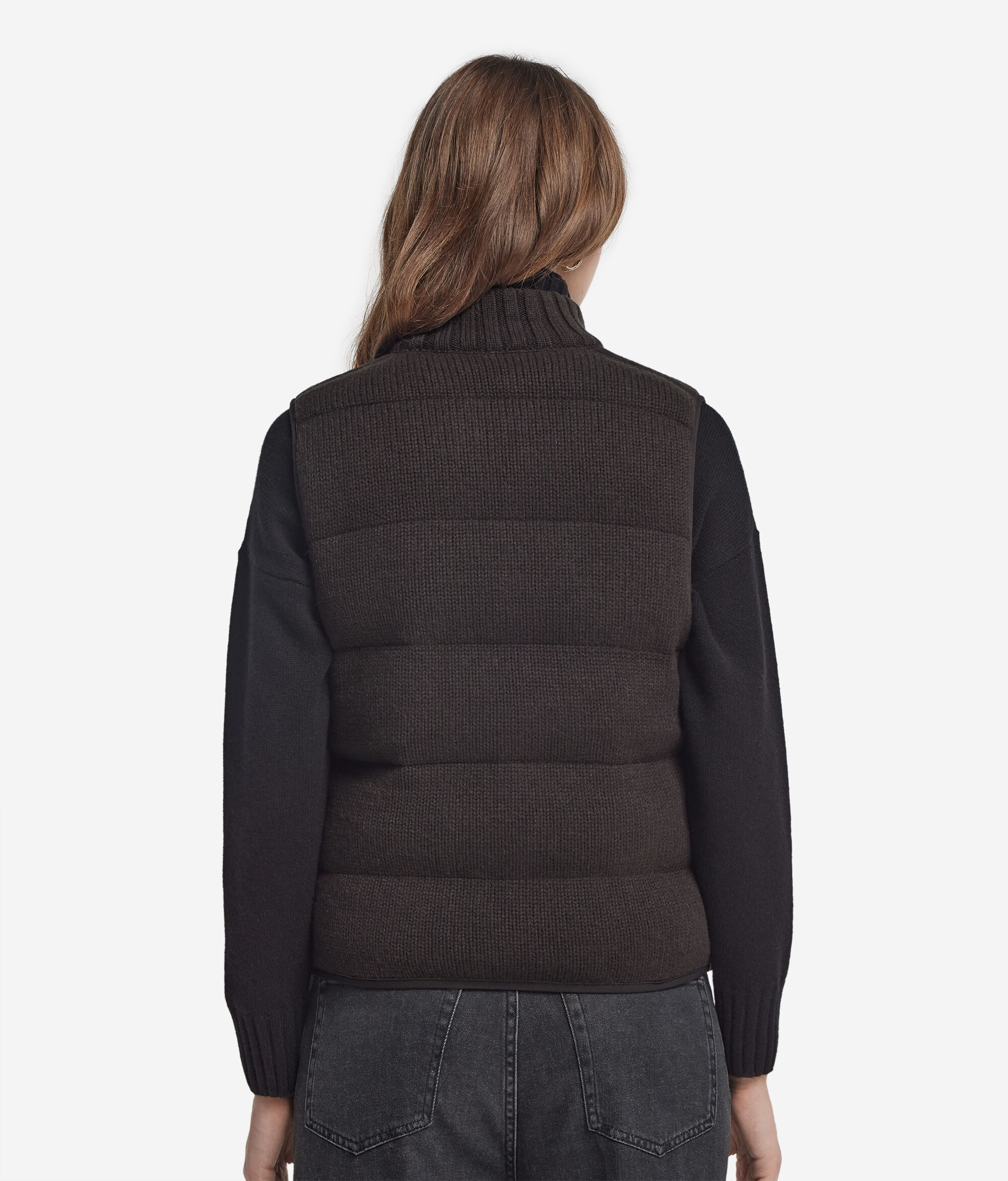 Vestă fără Mâneci cu Umplutură de Puf Reversibilă