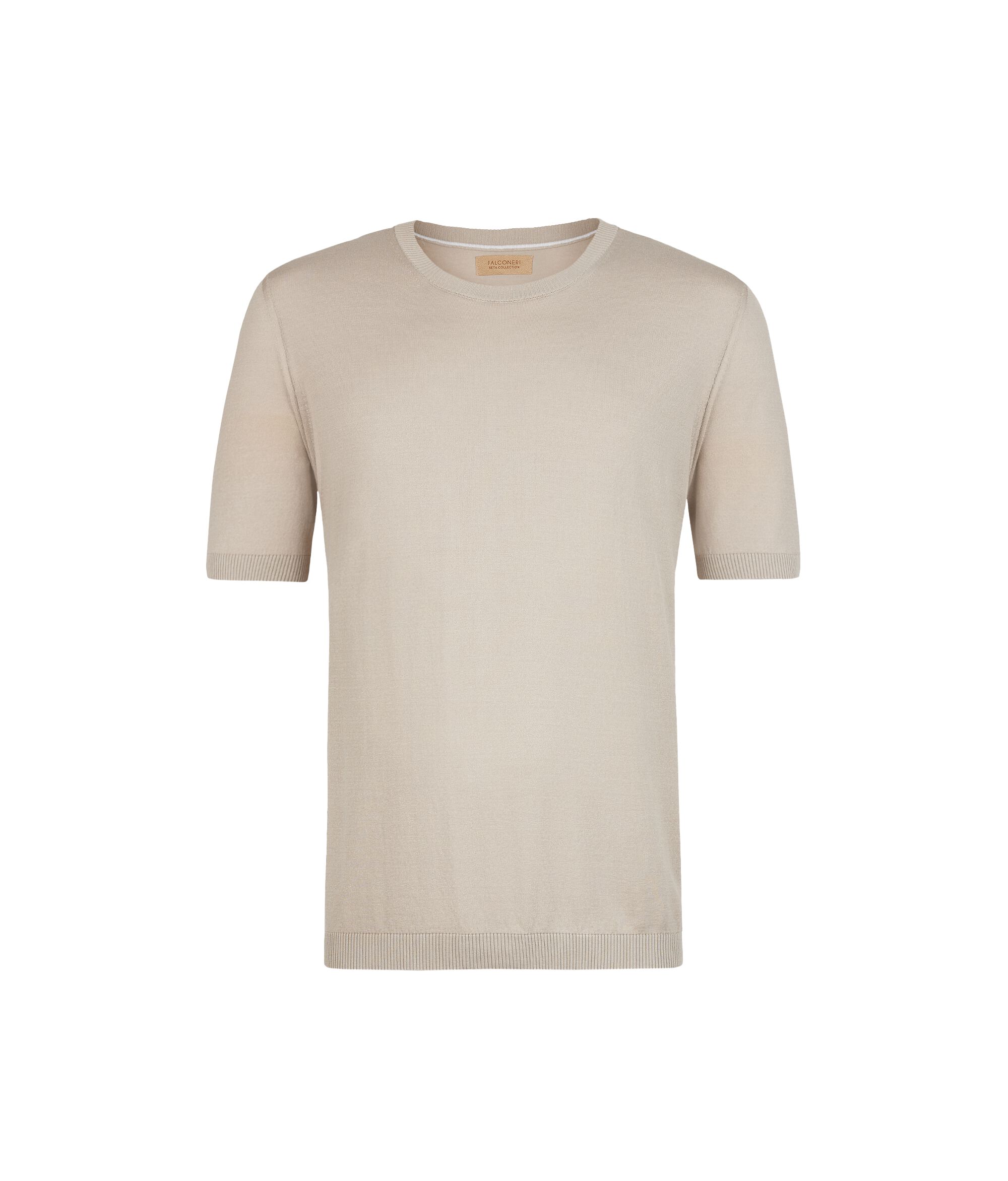 Short-Sleeved Silk and Cotton T-Shirt