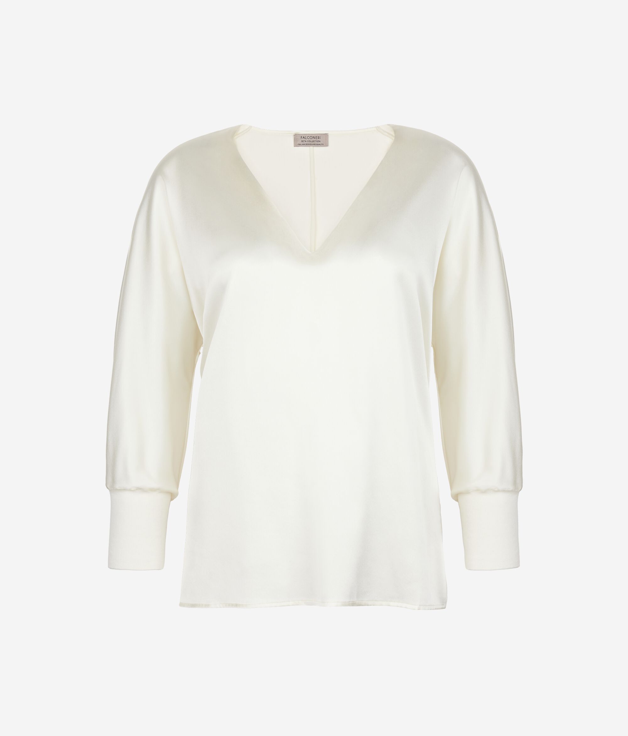Blusa Scollo a V in Seta