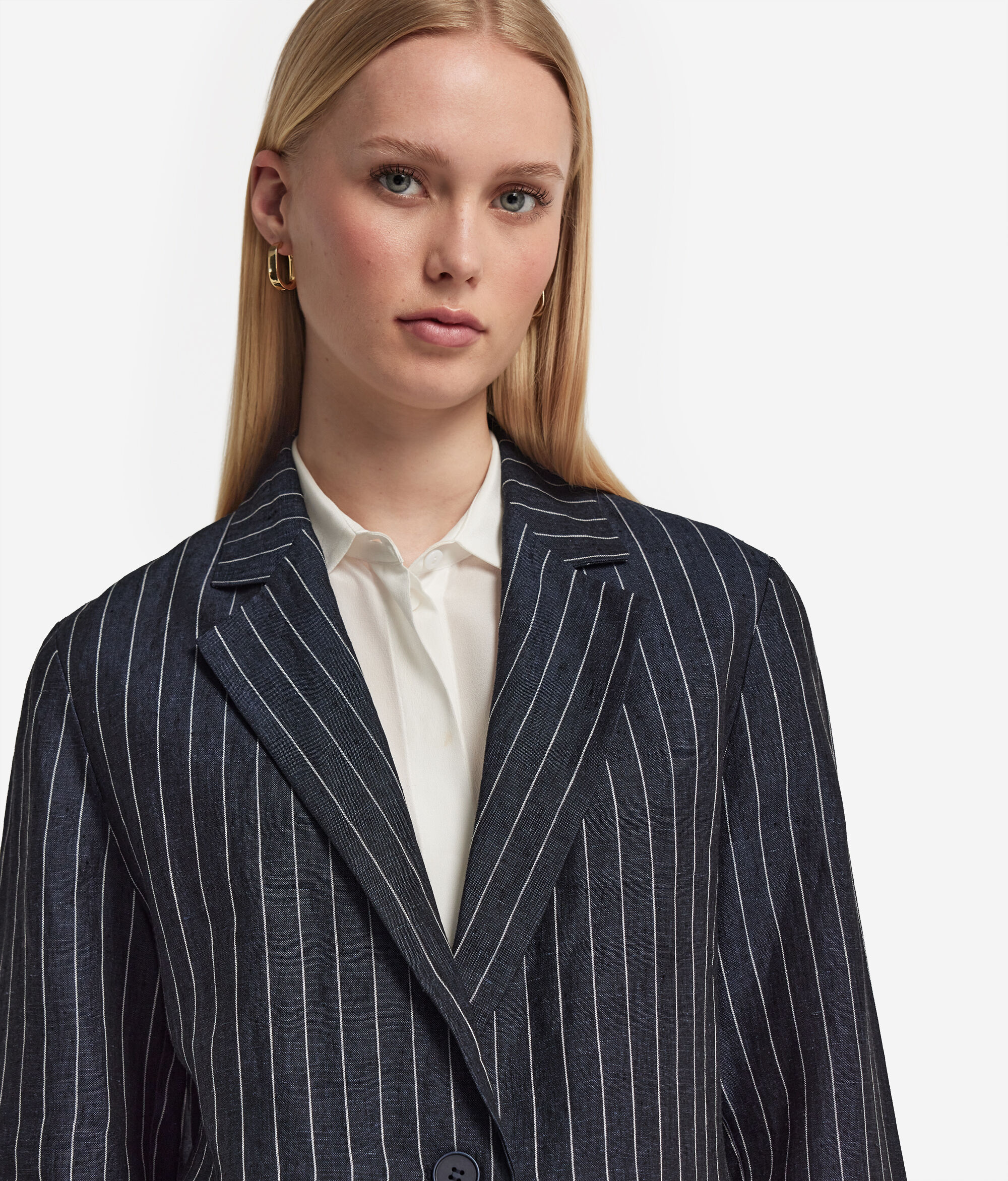 Pinstripe linen jacket