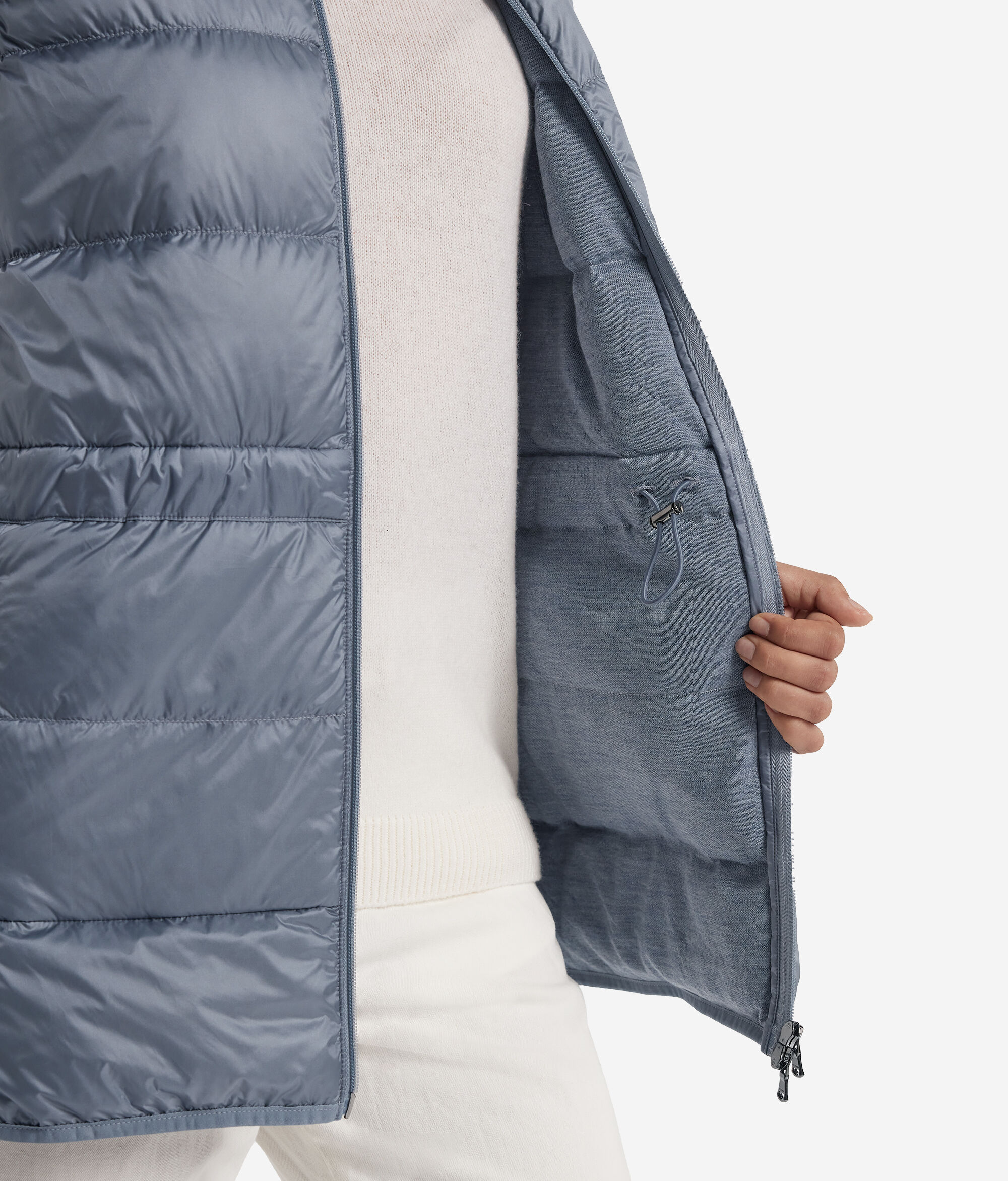 Cashmere Down Gilet with Drawstring