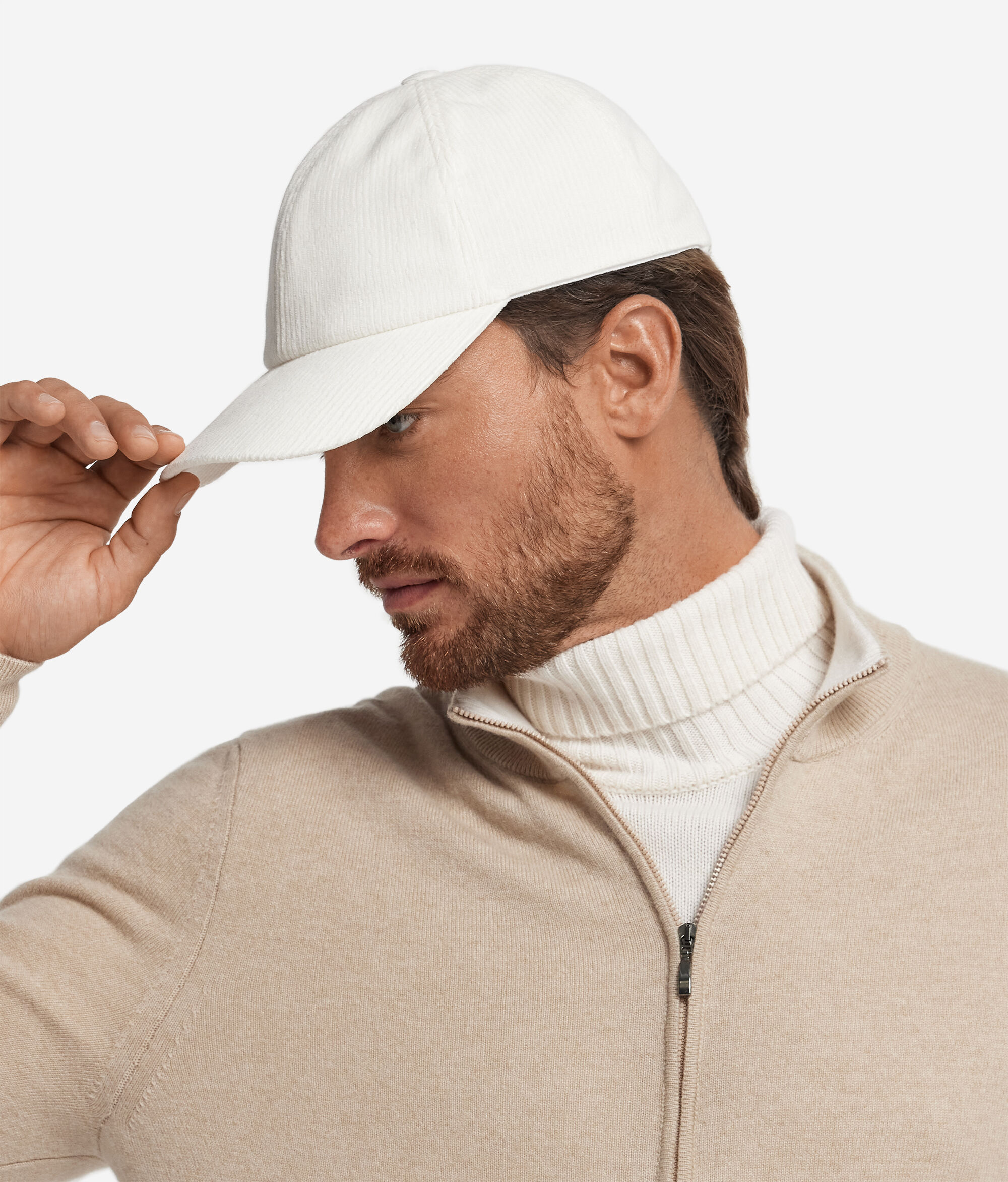 Cotton Velvet Baseball Cap with Cashmere Lining
