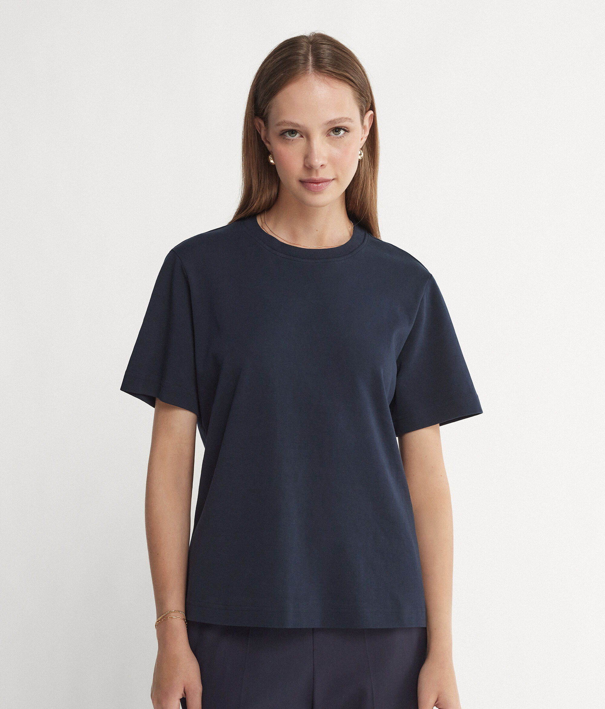 Round-Neck Cotton T-Shirt