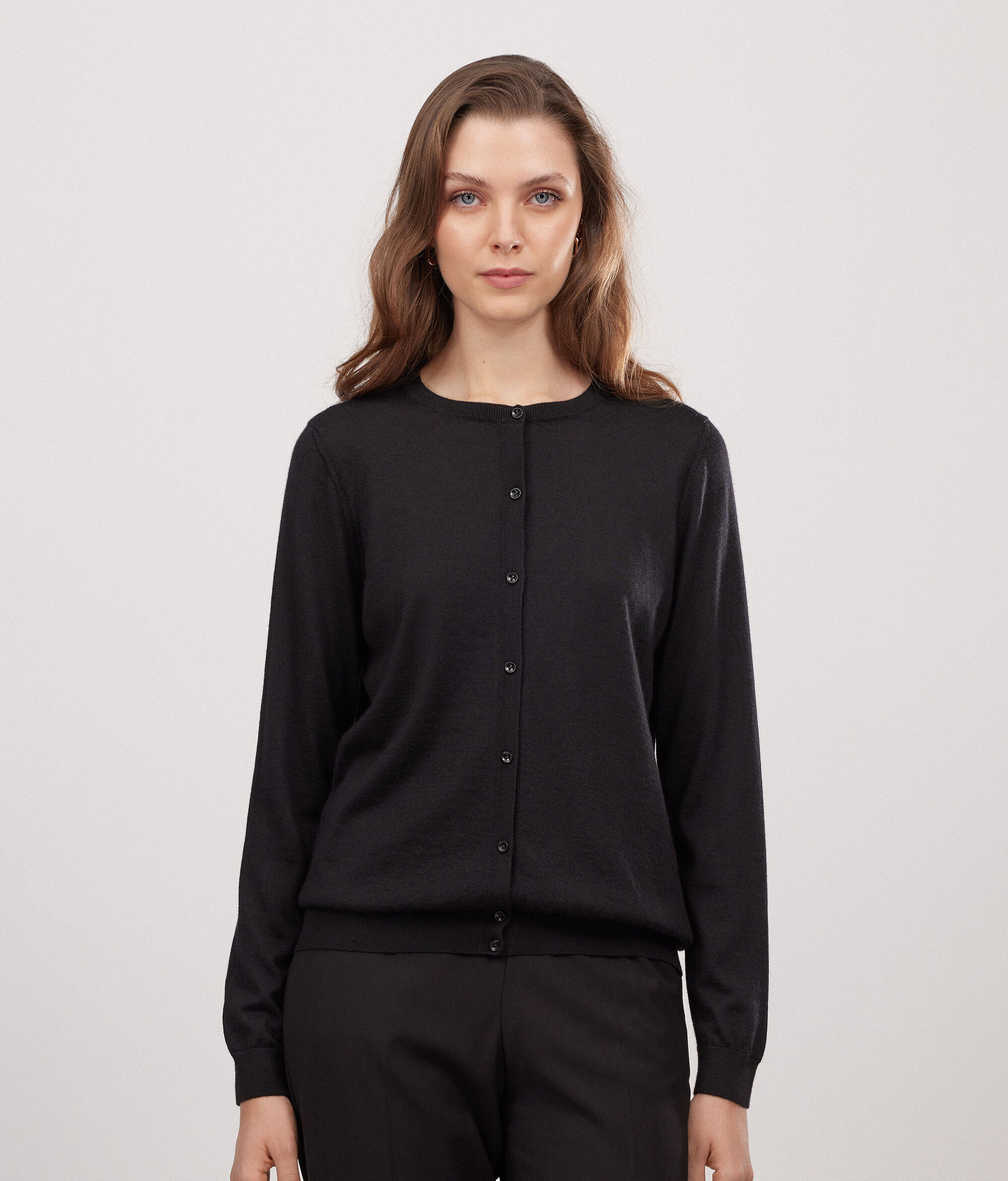 Round-Neck Ultrafine Cashmere Cardigan