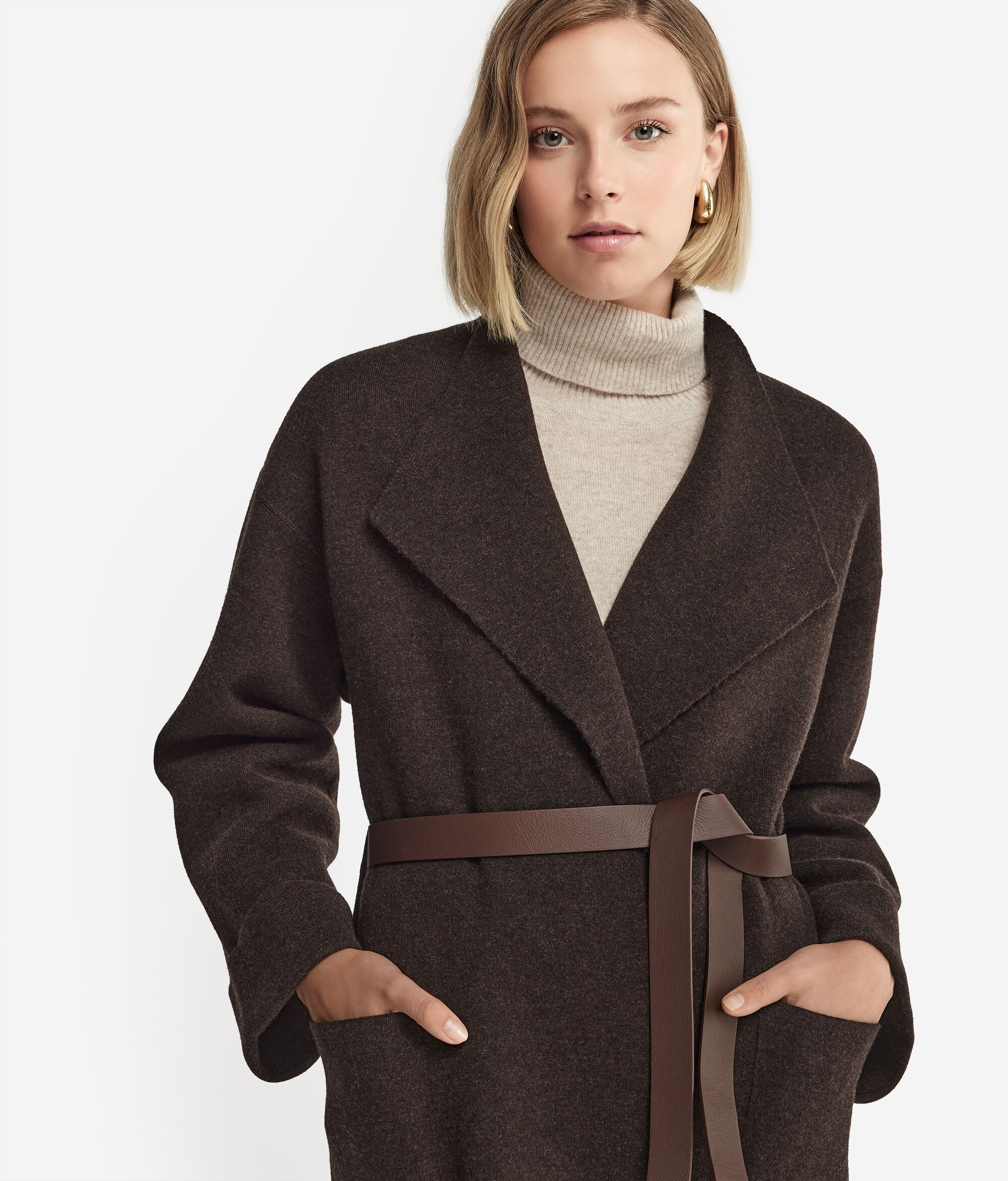 Μακρύ Παλτό με Σκισίματα από Cashmere