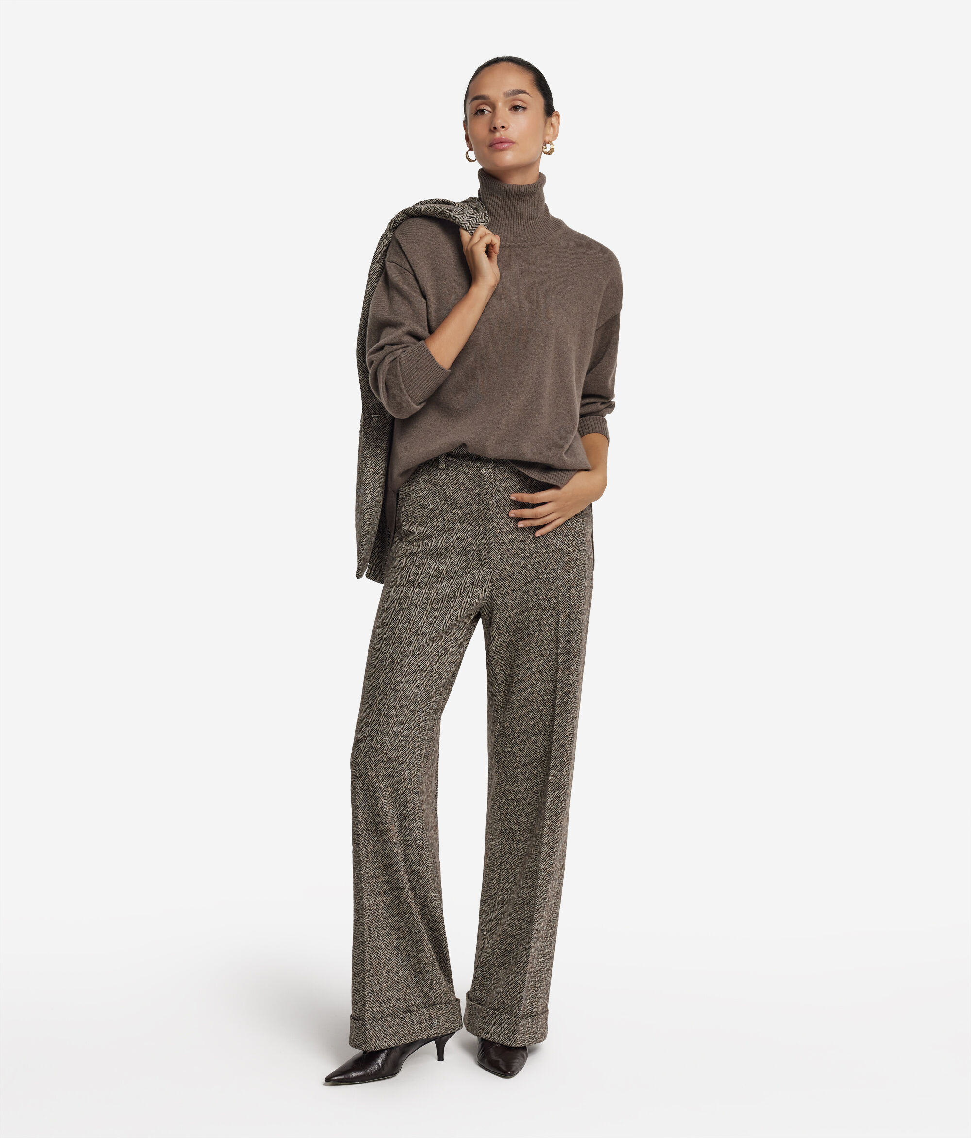 Ultrasoft Cashmere Turtleneck with Slits