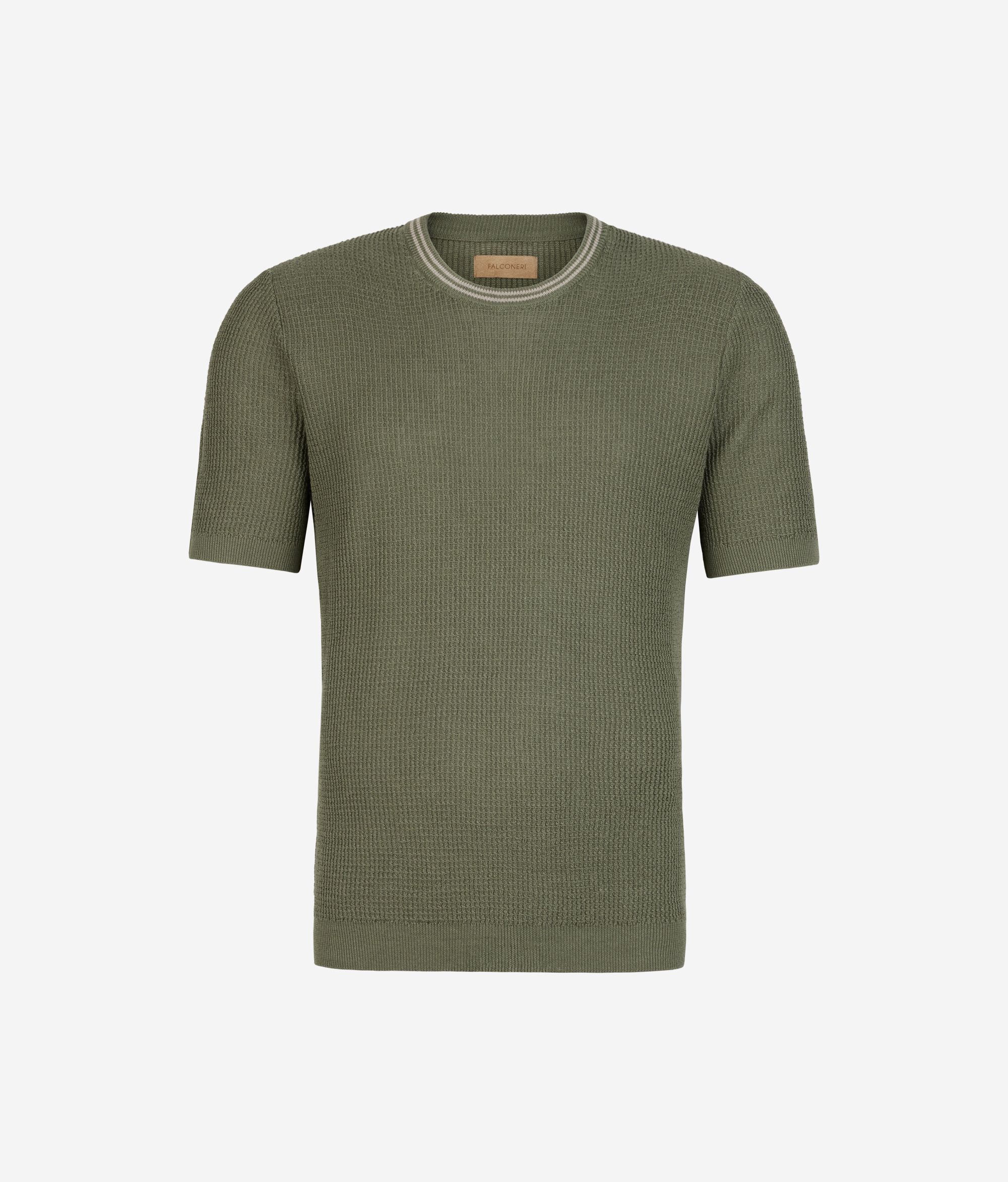 T-Shirt με Πλέξη Waffle