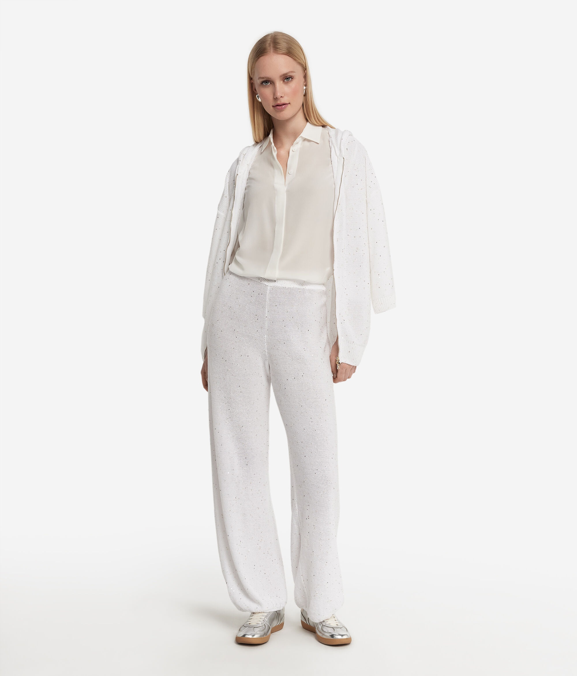 Pantalón Palazzo con microlentejuelas