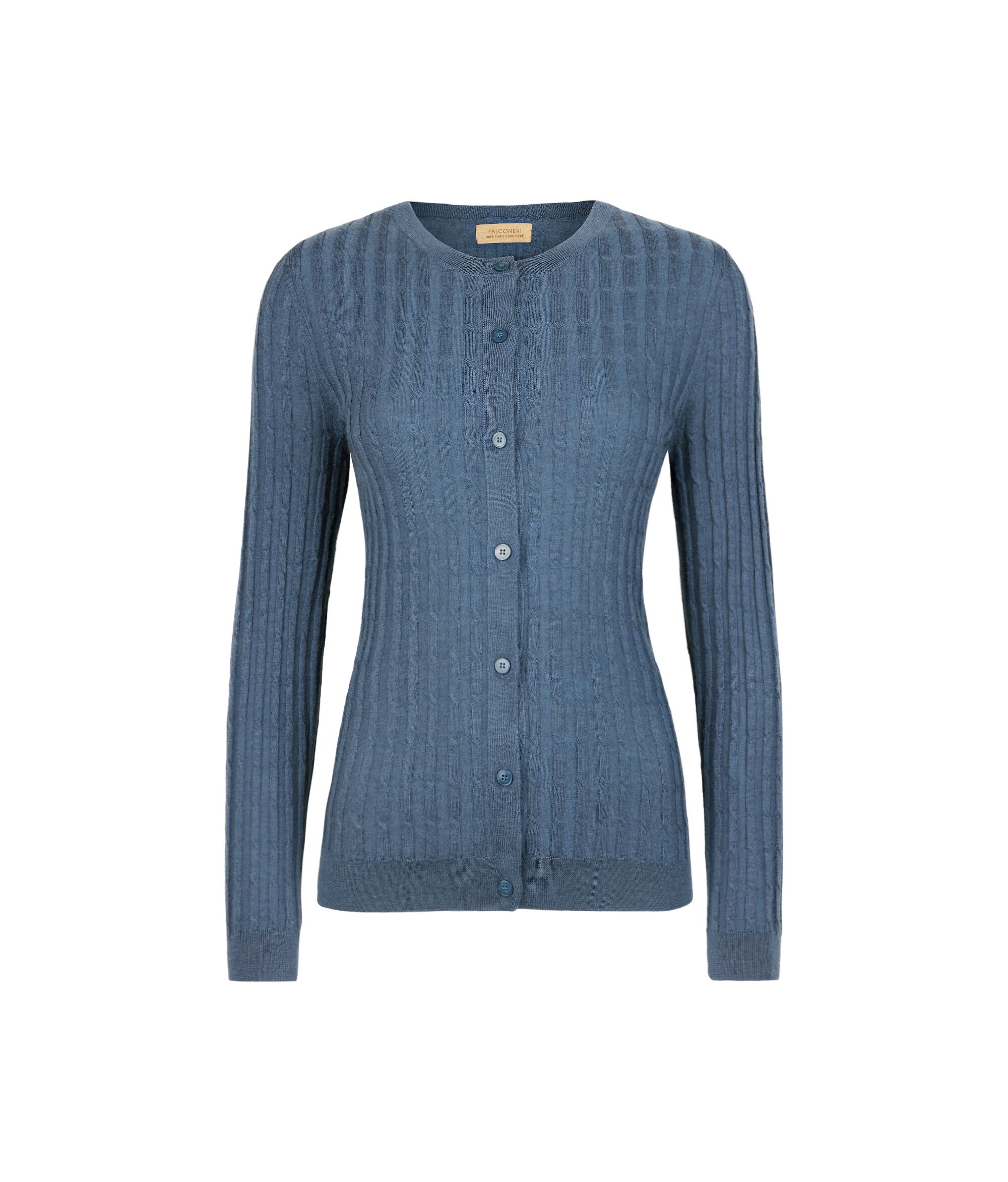 Zopf-Strickjacke aus Kaschmir Ultrafine