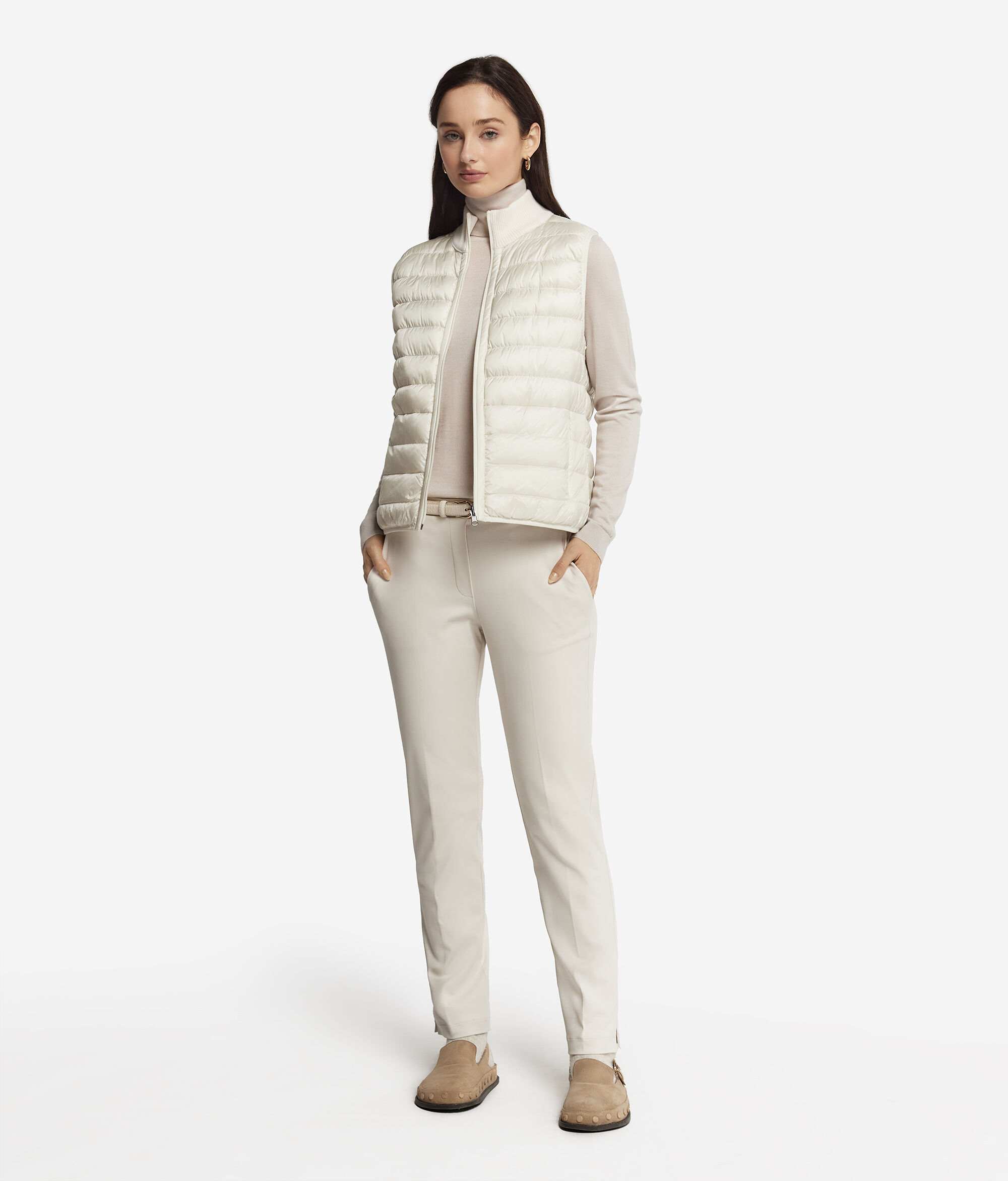 Armilla de plomes de cashmere reversible