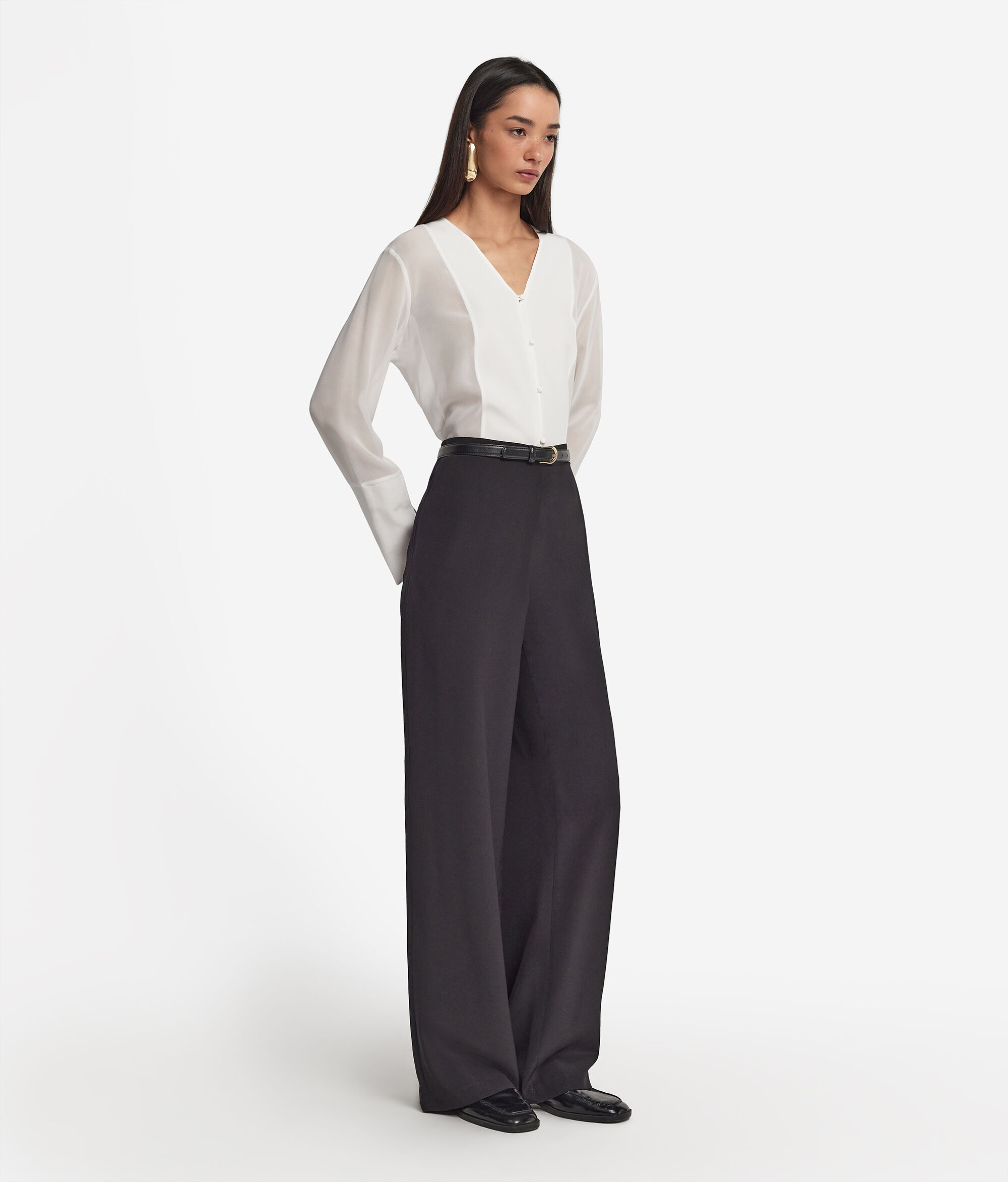 Silk V-Neck Shirt