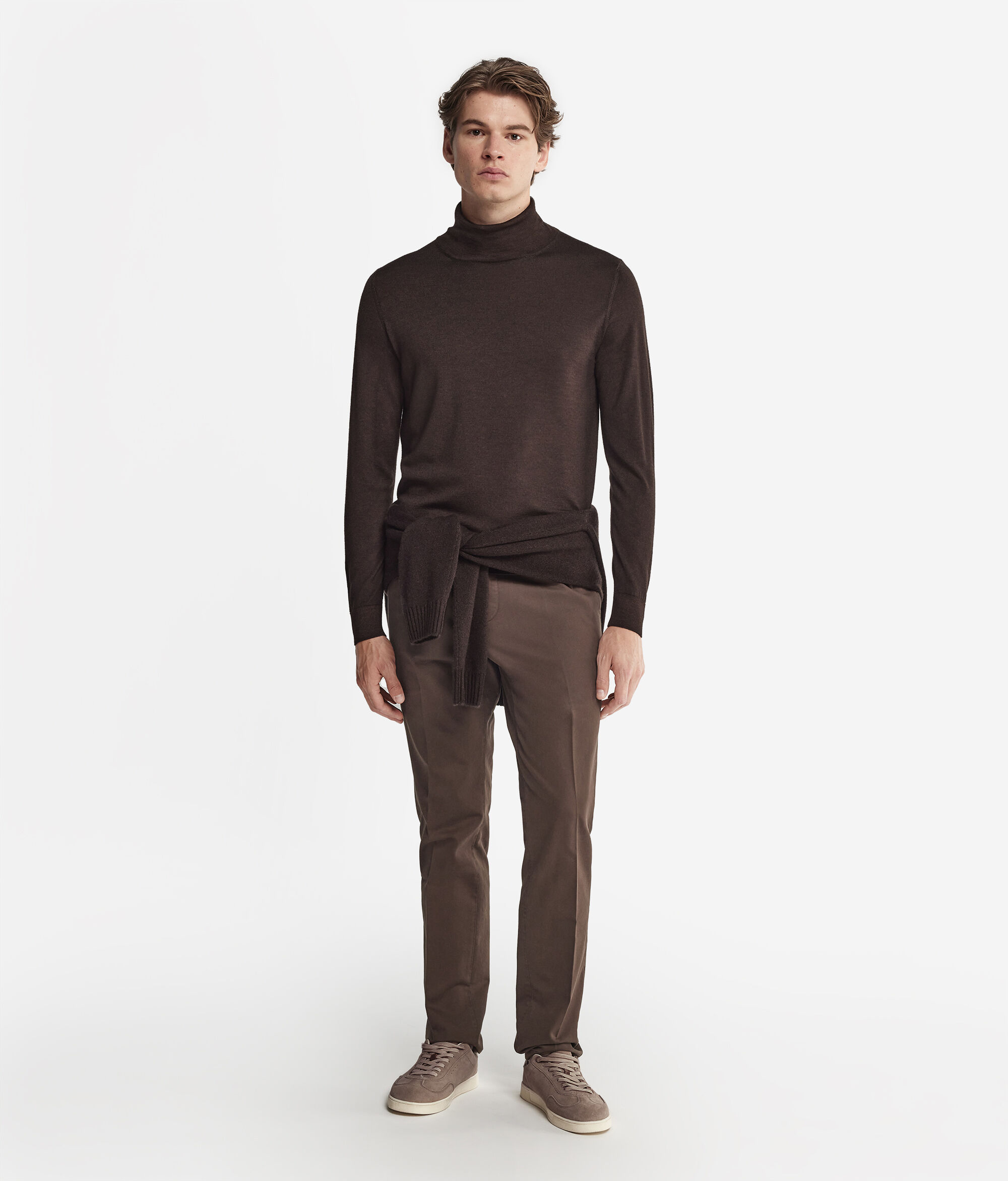 Jersey de cuello vuelto de cashmere ultrafine