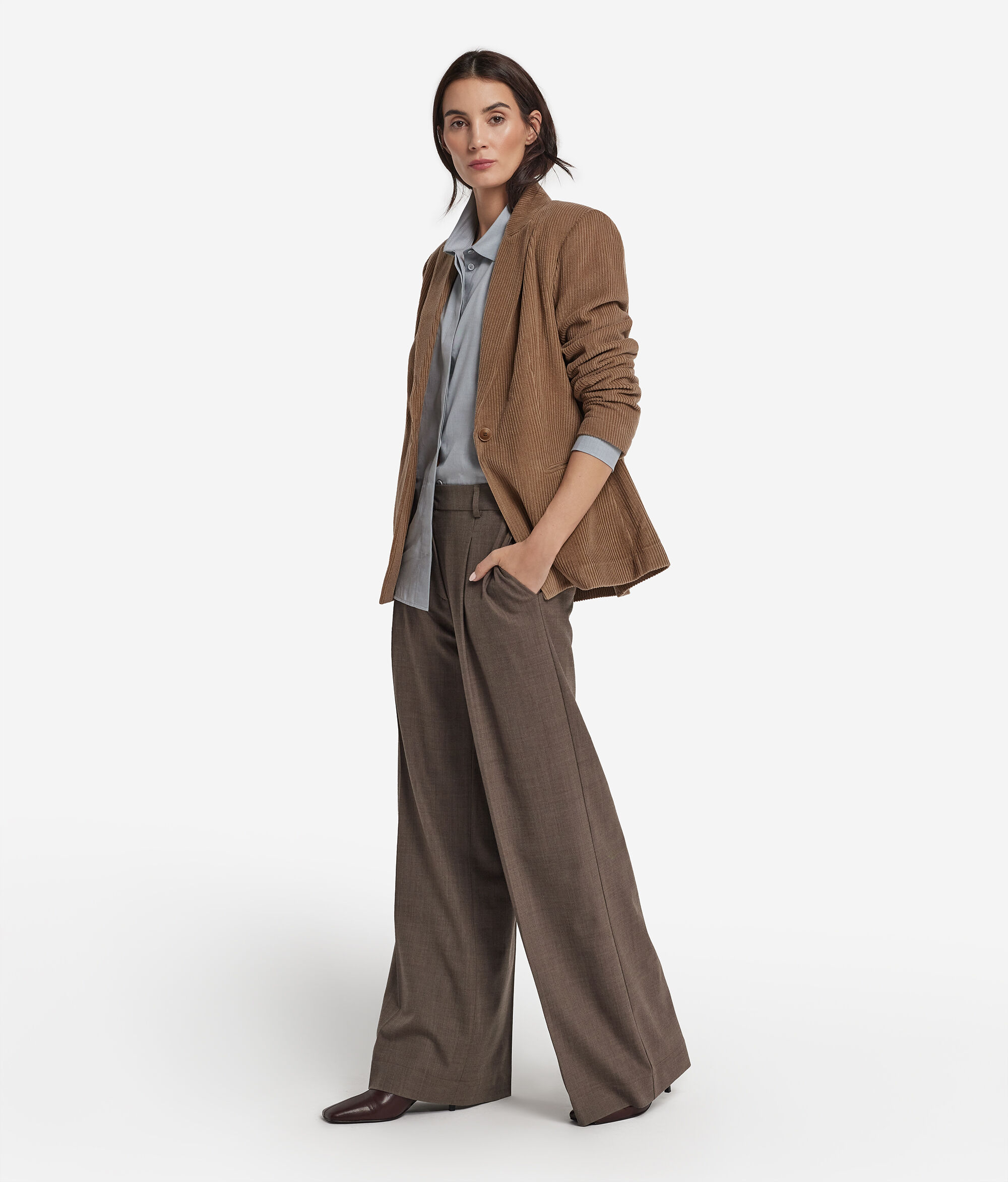 Σακάκι από μάλλινο βελούδο και cashmere