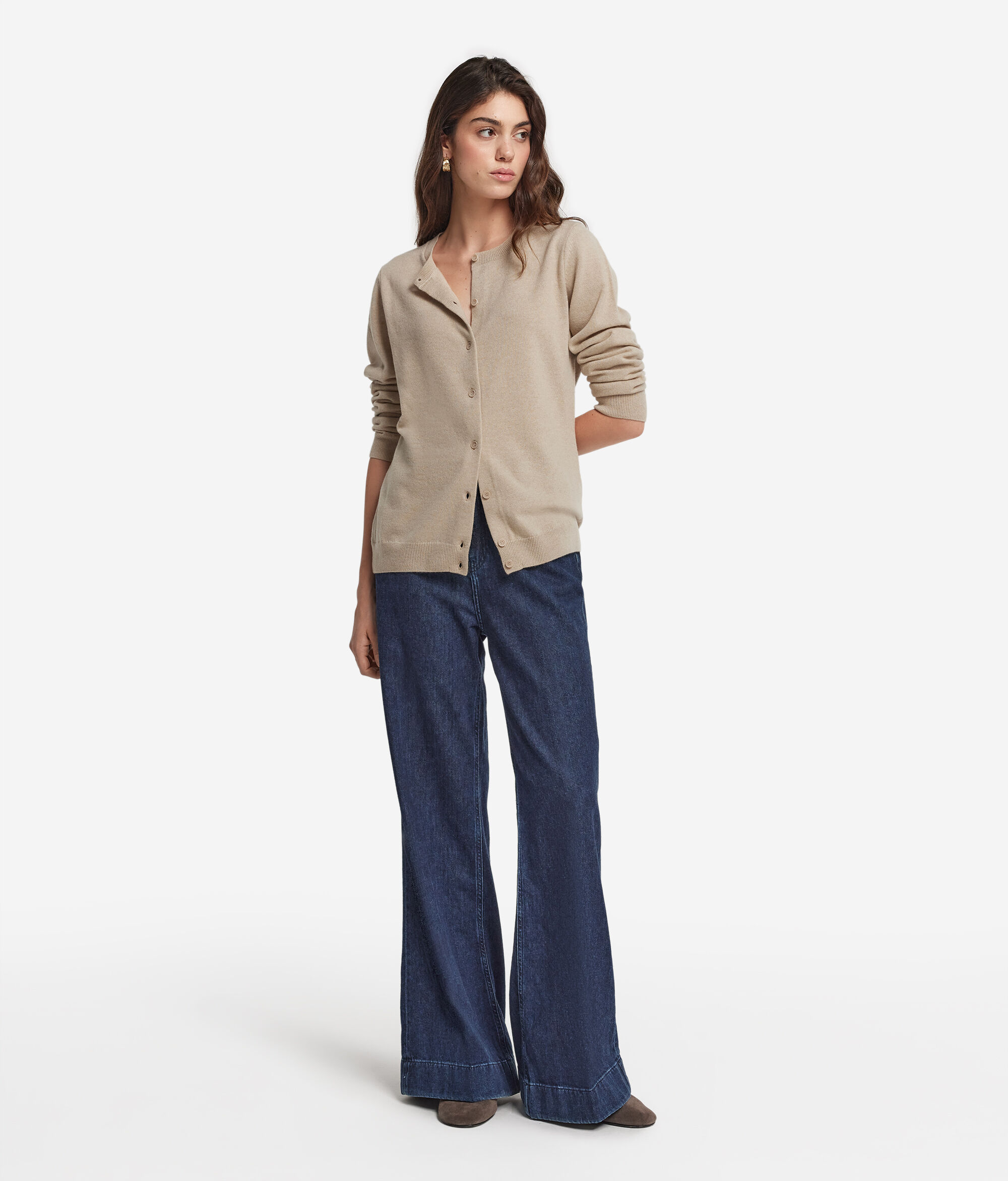 Rebeca con cuello redondo de cashmere ultrasoft