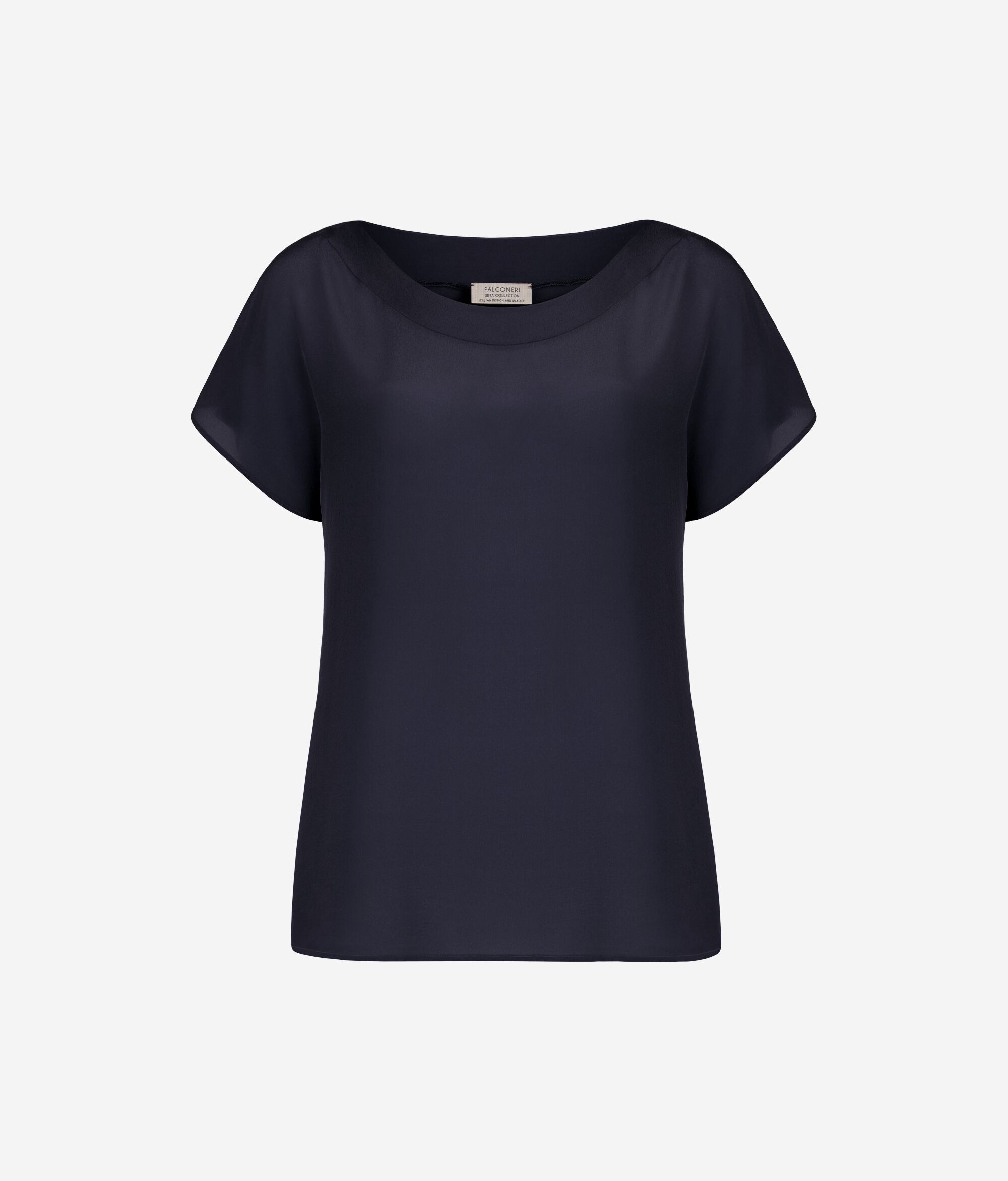 Silk and Modal Boat-Neck T-Shirt