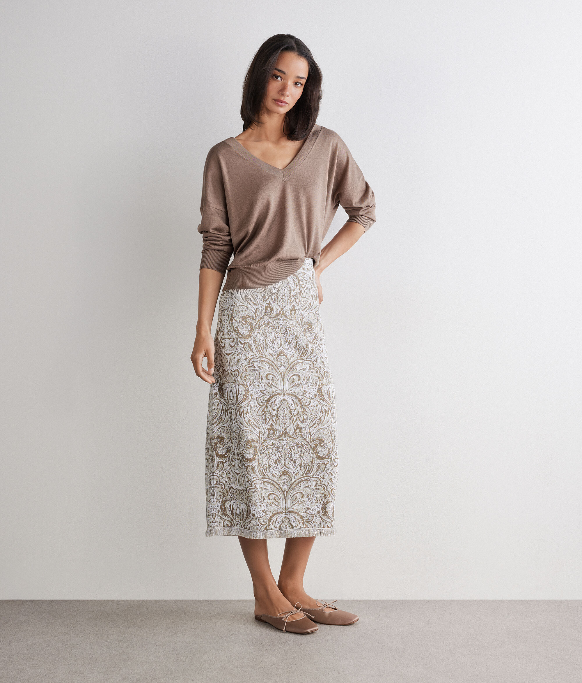 Falda jacquard cachemir