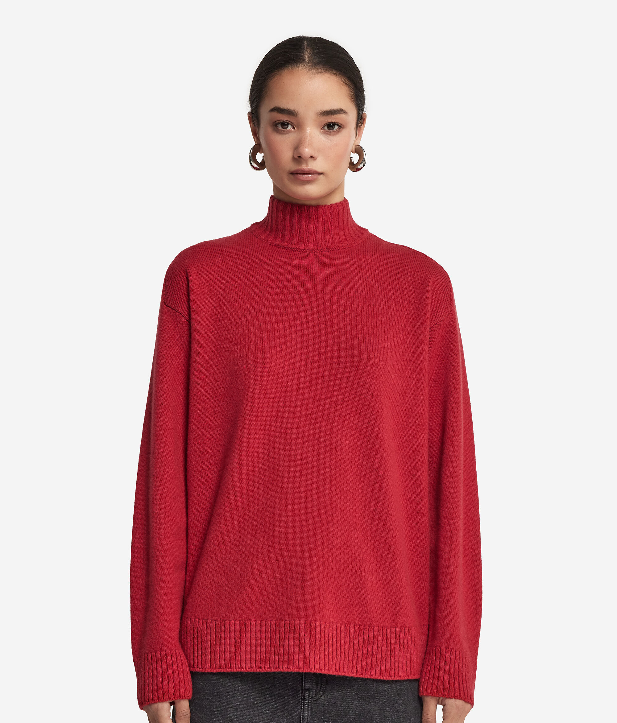 Dolcevita con spalla martello in Cashmere Ultrasoft