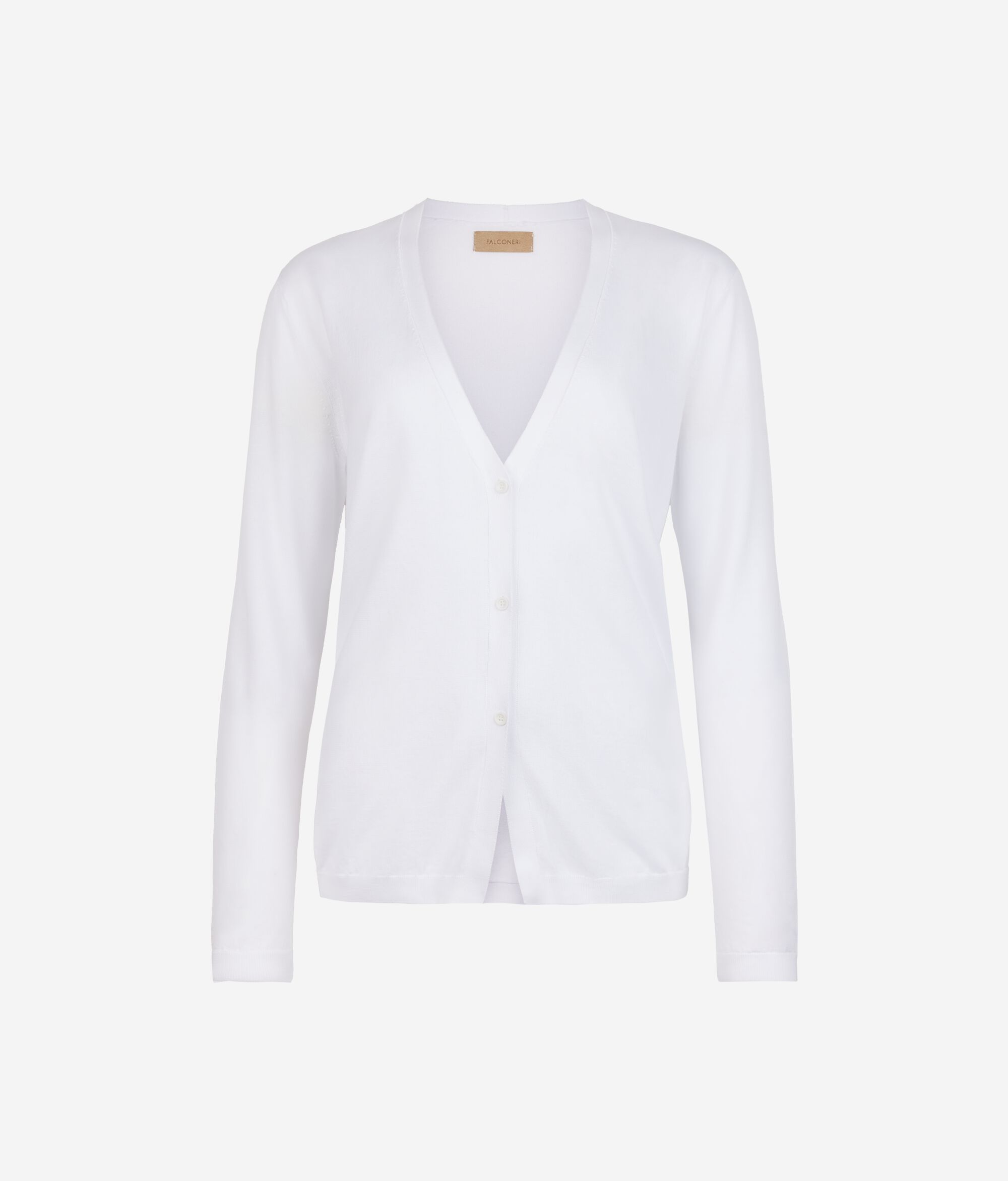 Long-Sleeved Cotton Cardigan