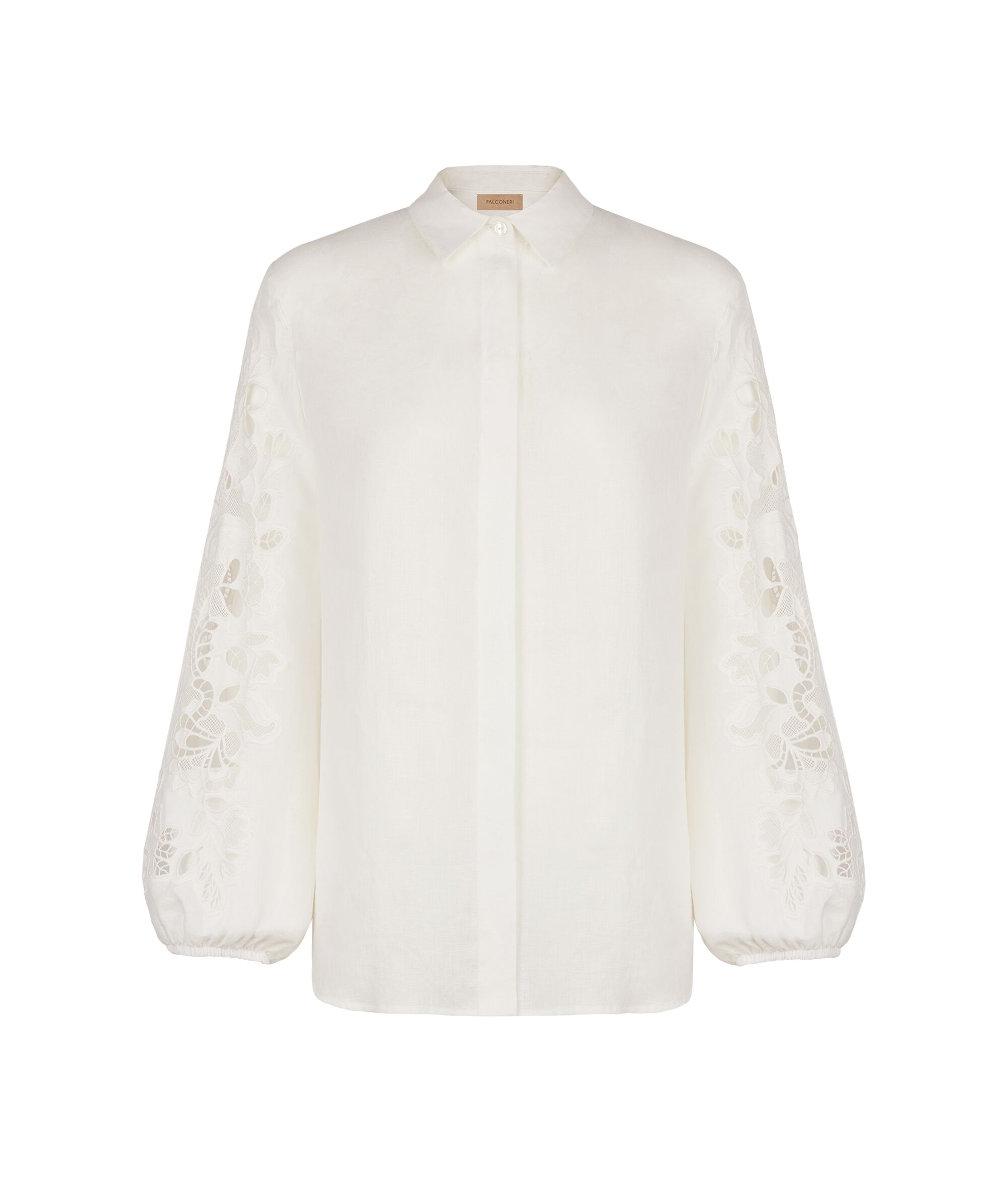 Chemise brodée en lin