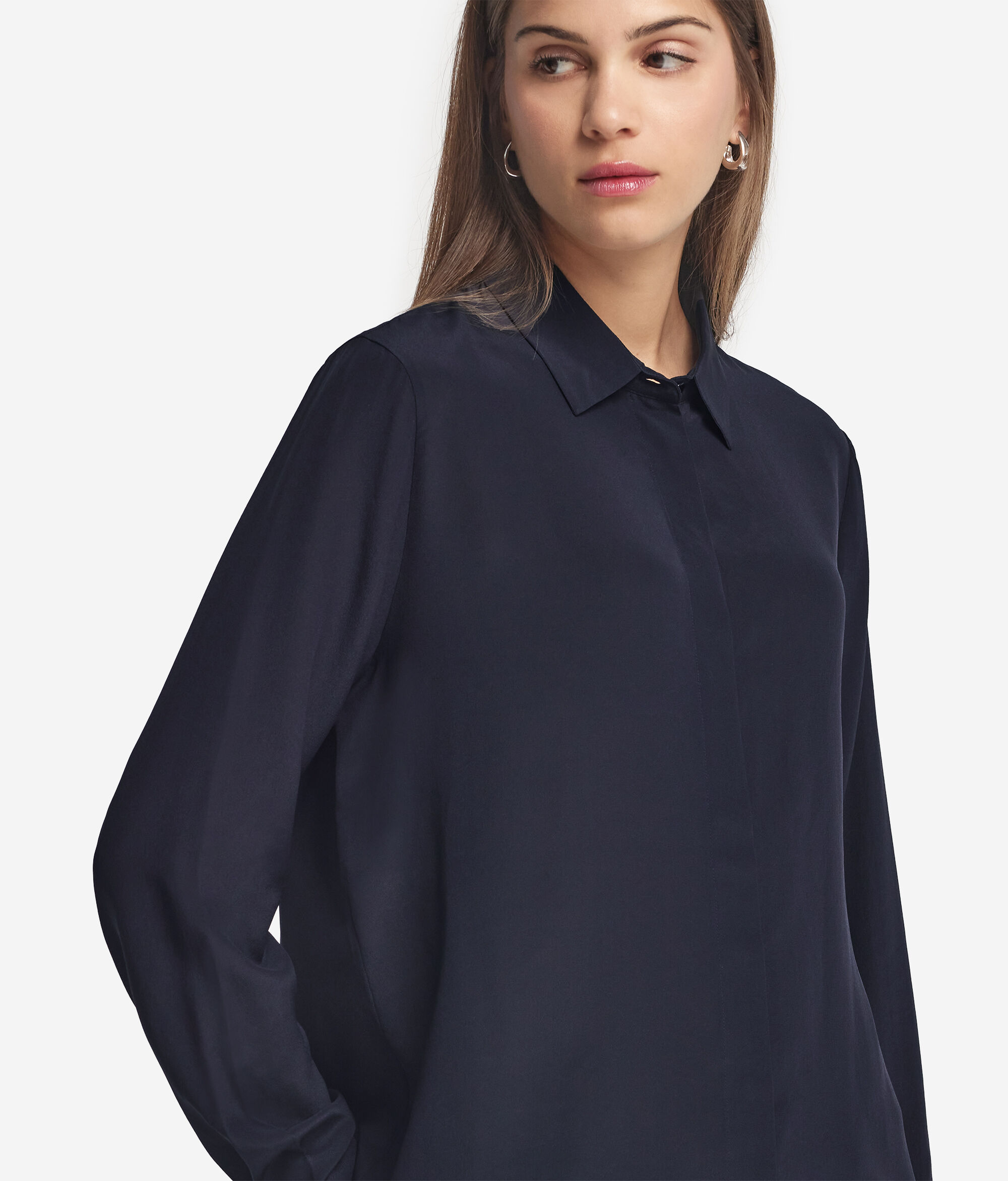 Silk Shirt with Collar