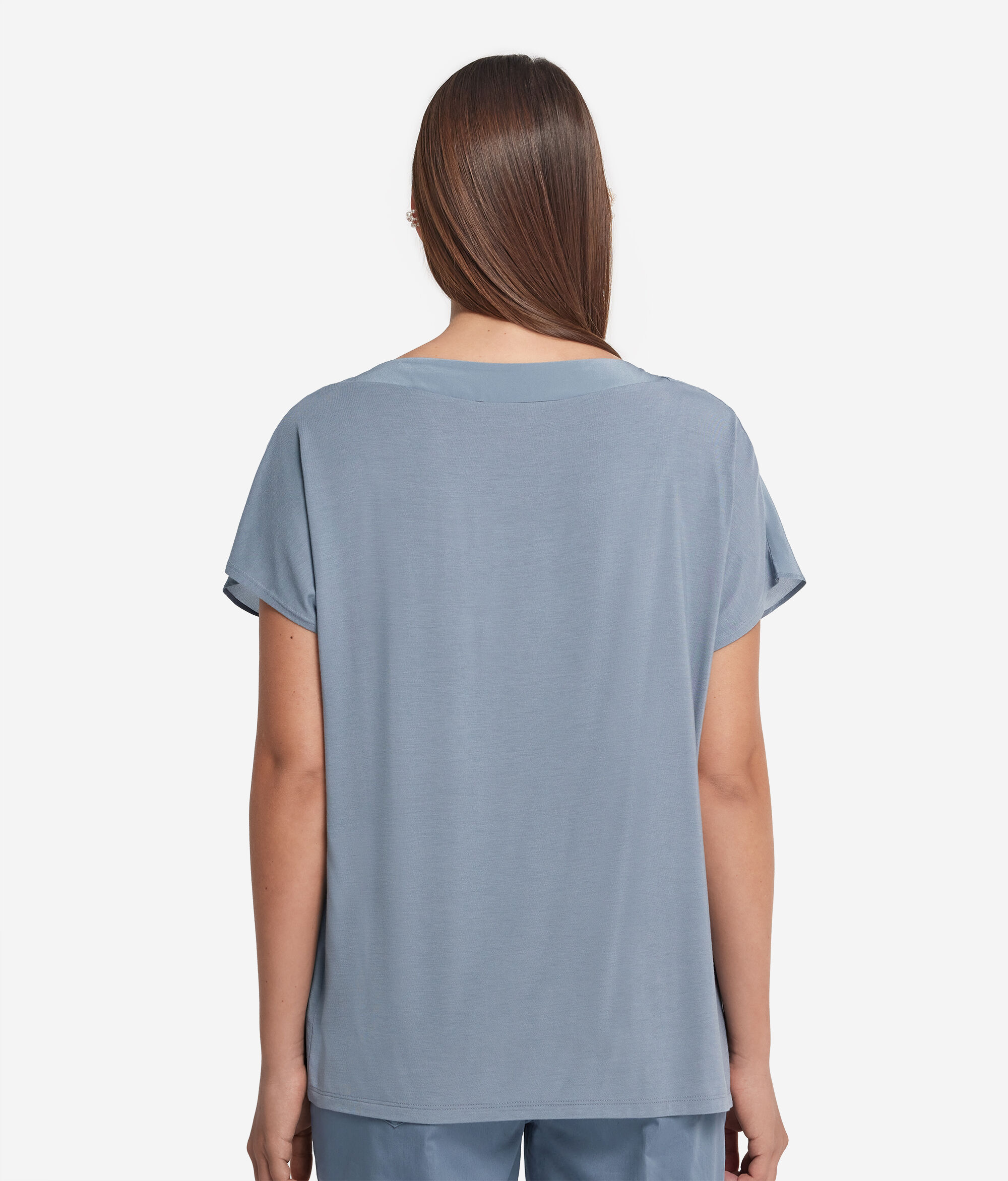Silk and Modal Boat-Neck T-Shirt