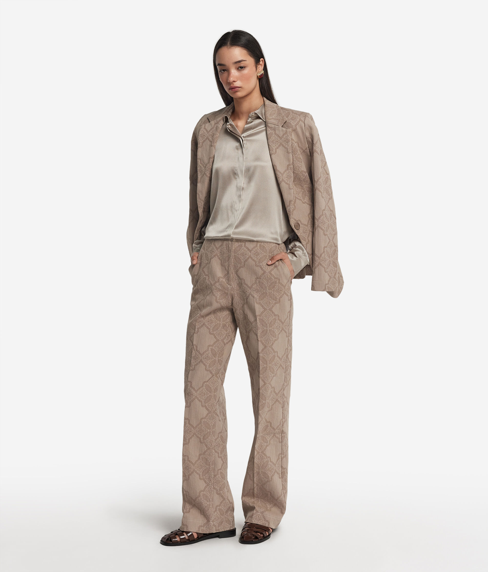 Pantalon en jacquard