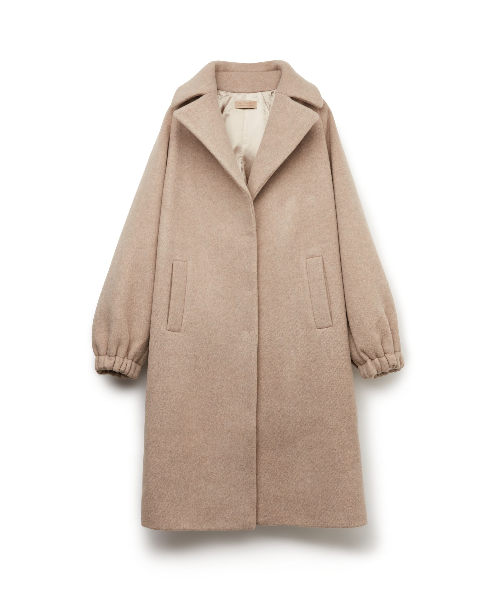 Cashmere Coat with Gathered Sleeves