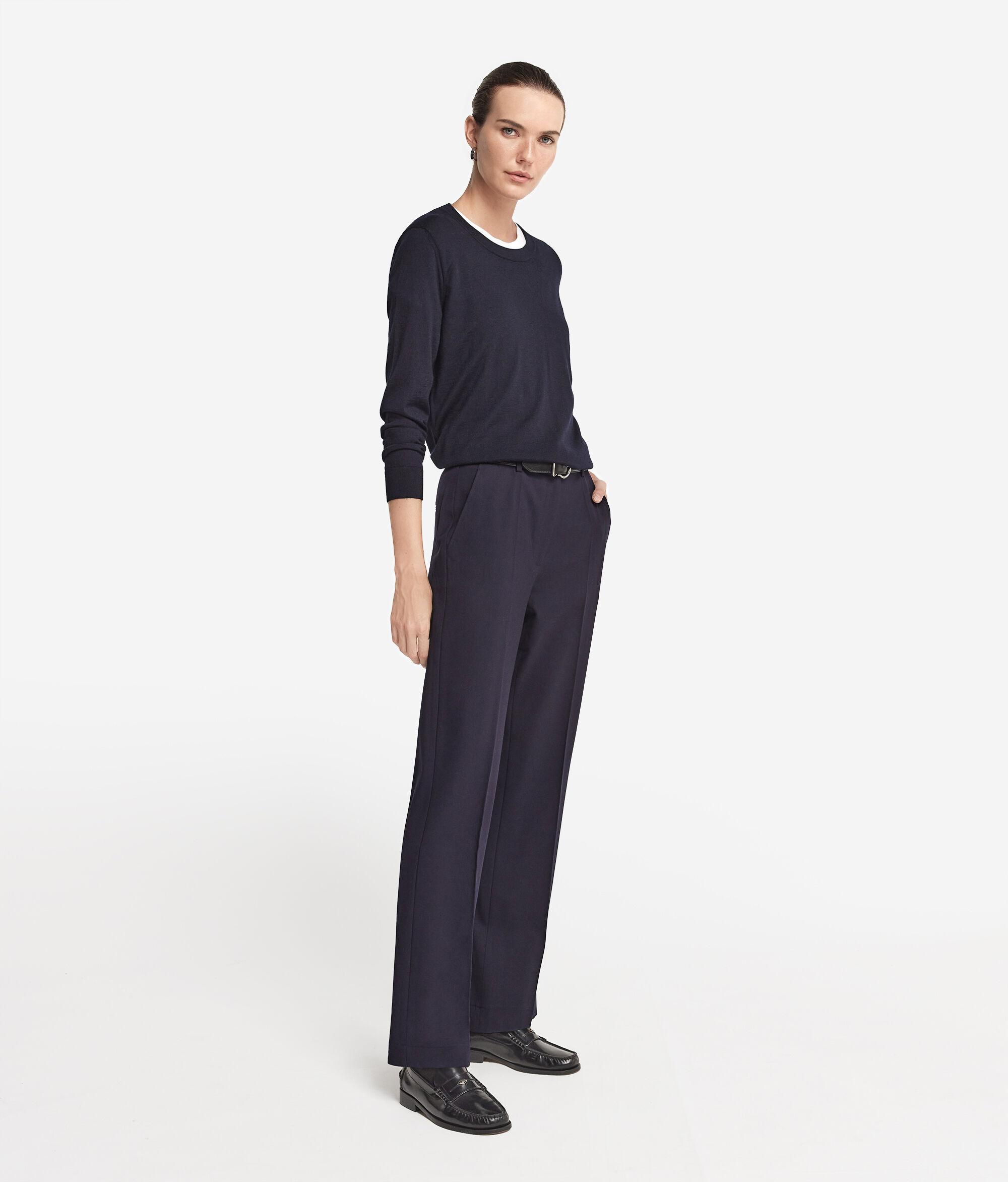 Μπλούζα από Ultrafine Cashmere με Στρογγυλή Λαιμόκοψη