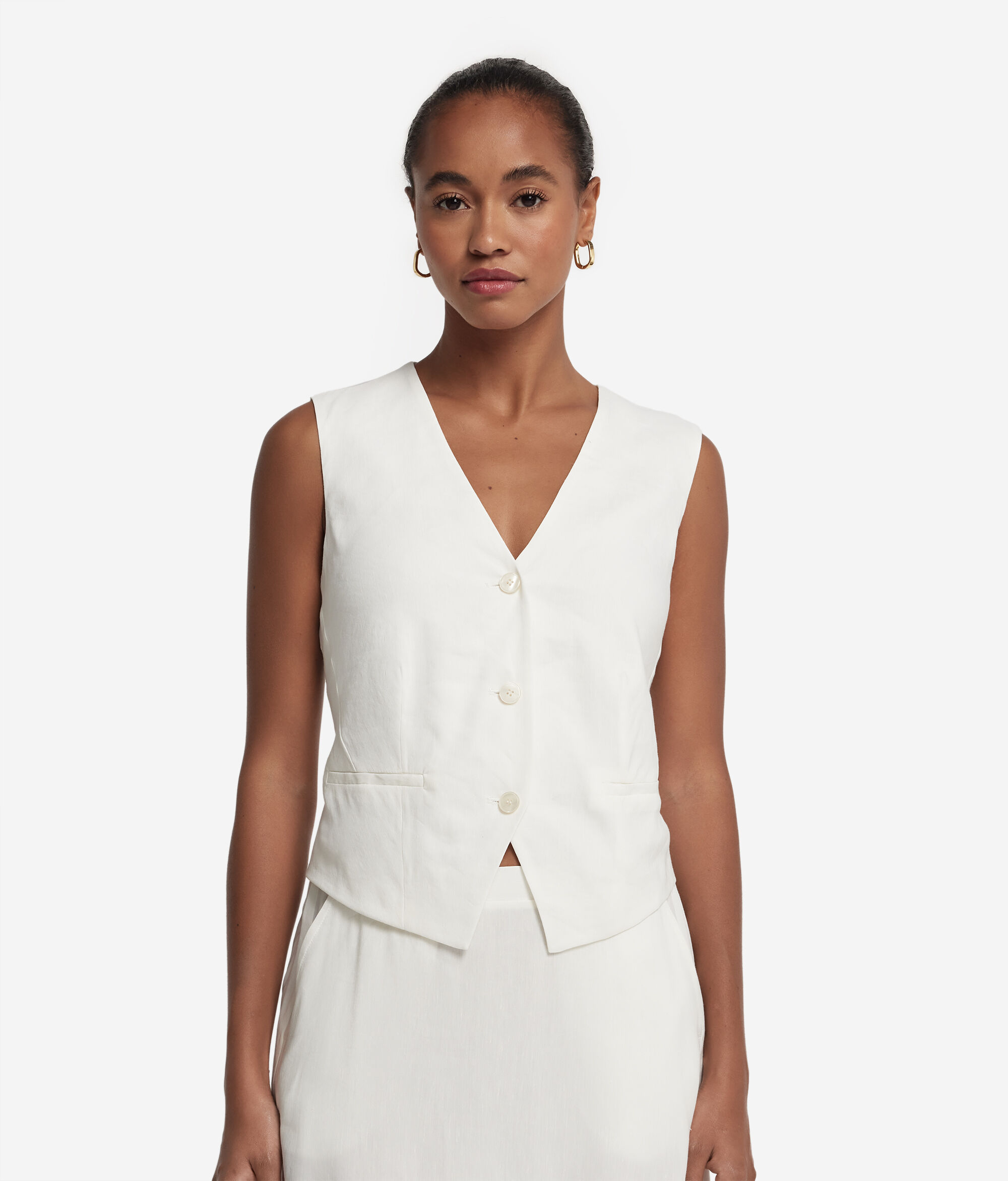 Linen and Viscose Gilet