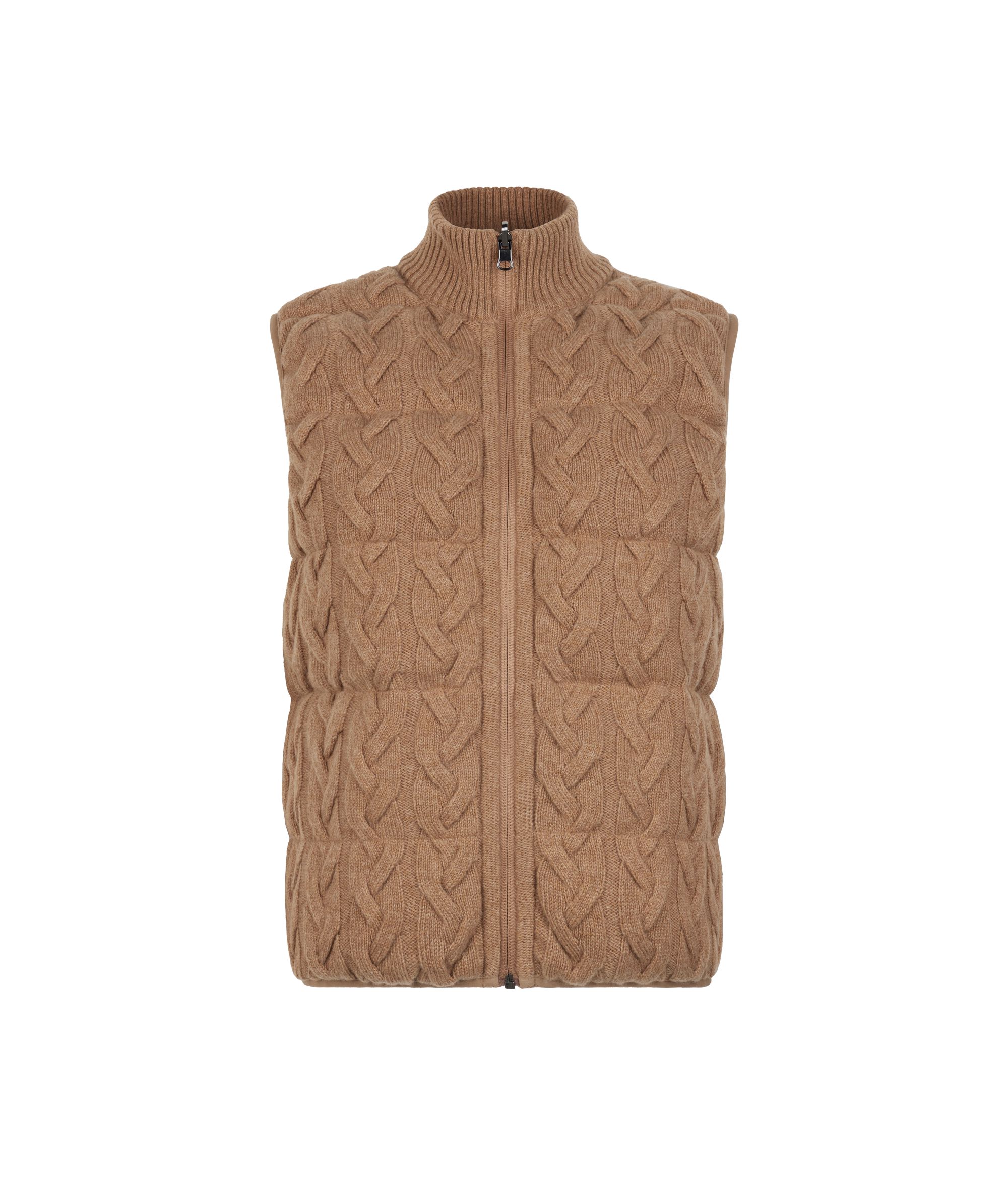 Doudoune sans manches réversible à torsades