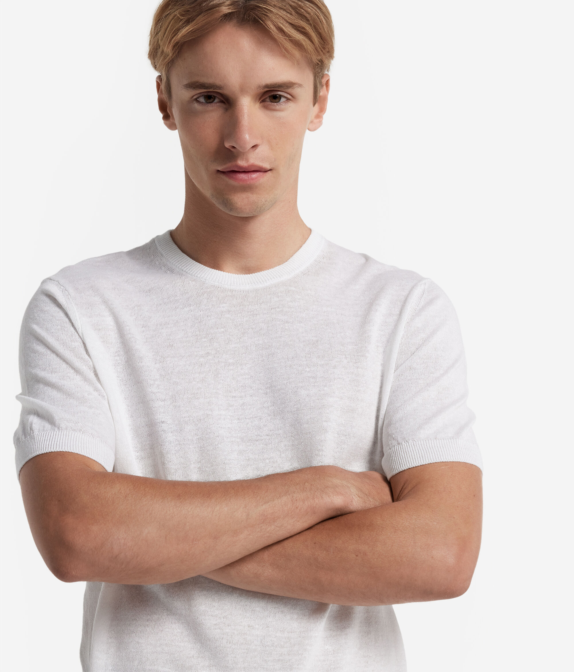 T-shirt από Λινό και Βαμβάκι