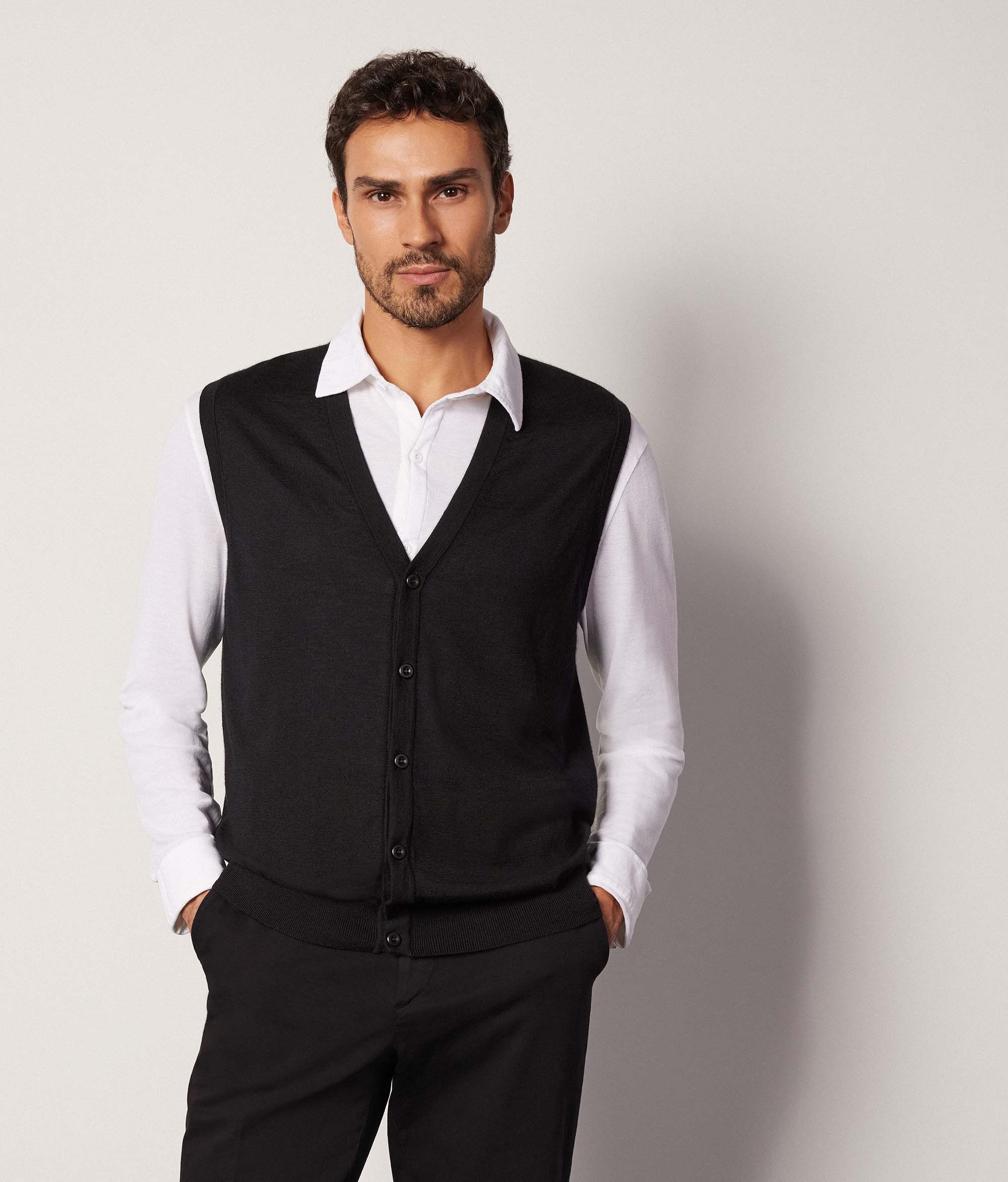 Gilet sans manches en cachemire ultra-fin