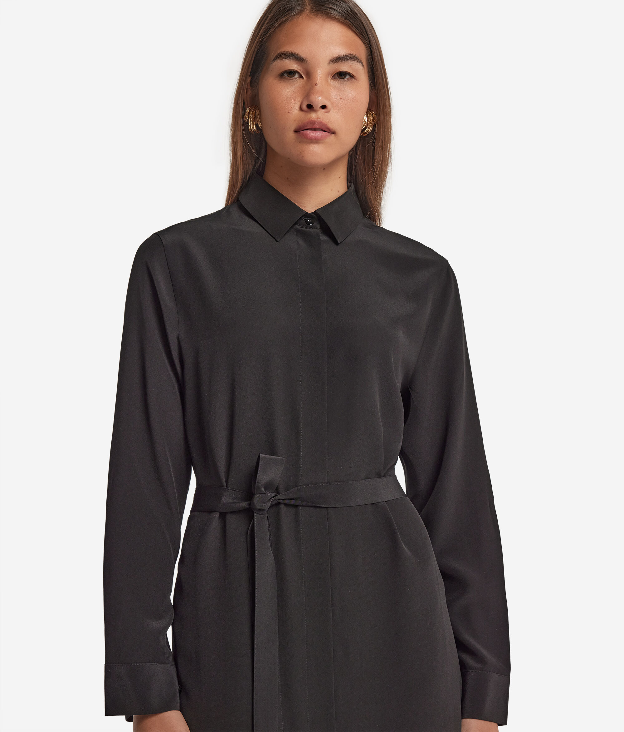 Silk Shirt Dress