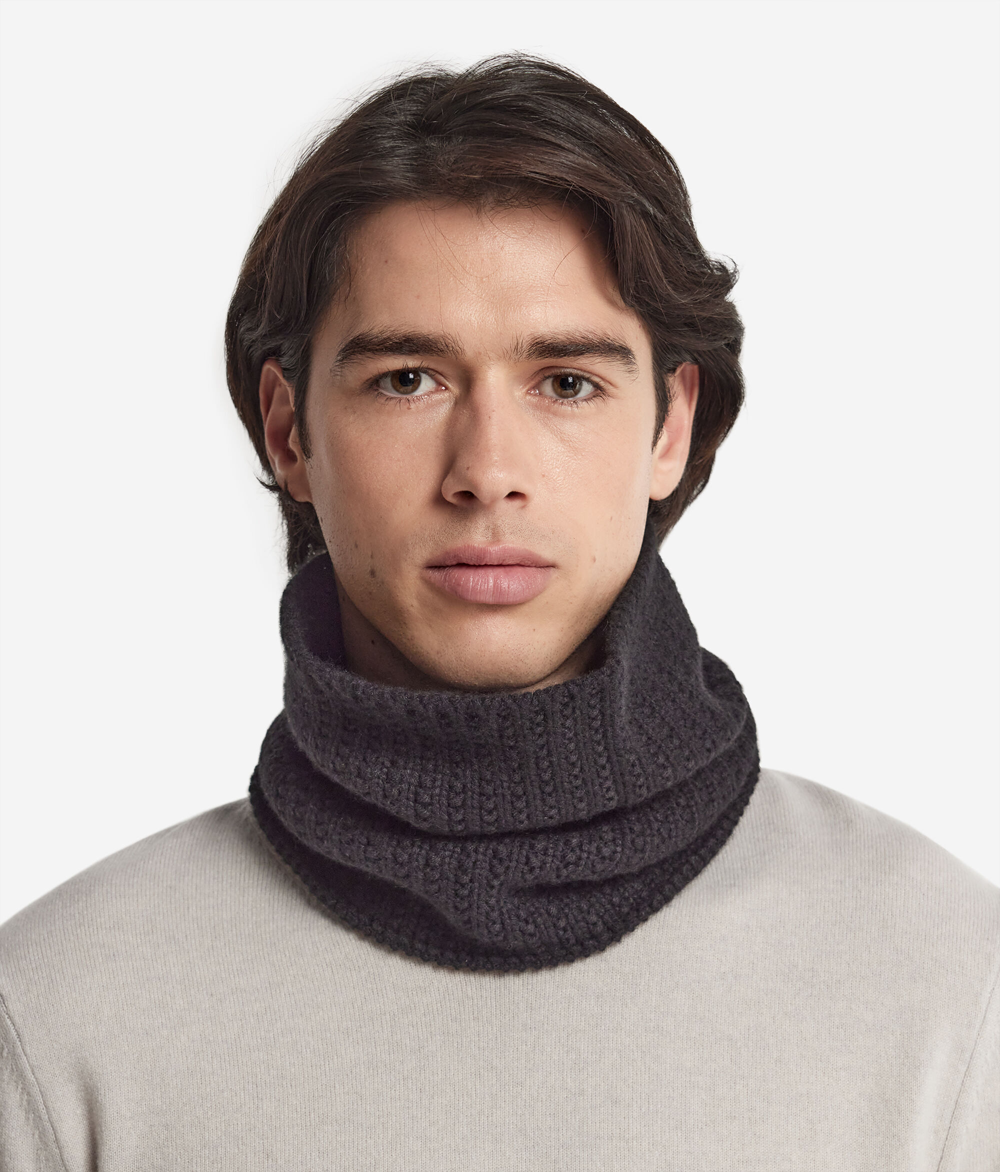 Scaldacollo con Fantasia a Coste in Cashmere