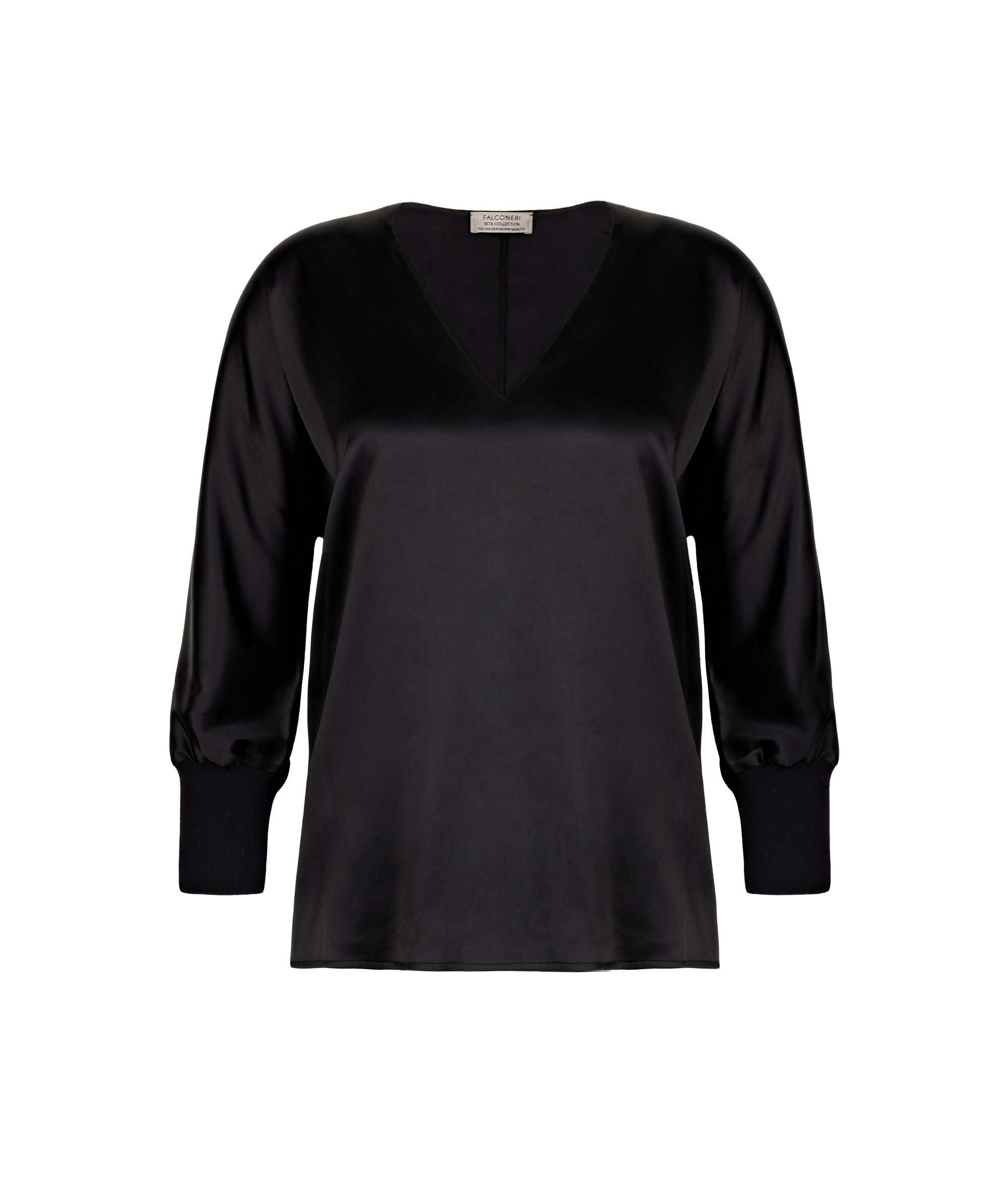 V-Neck Silk Blouse