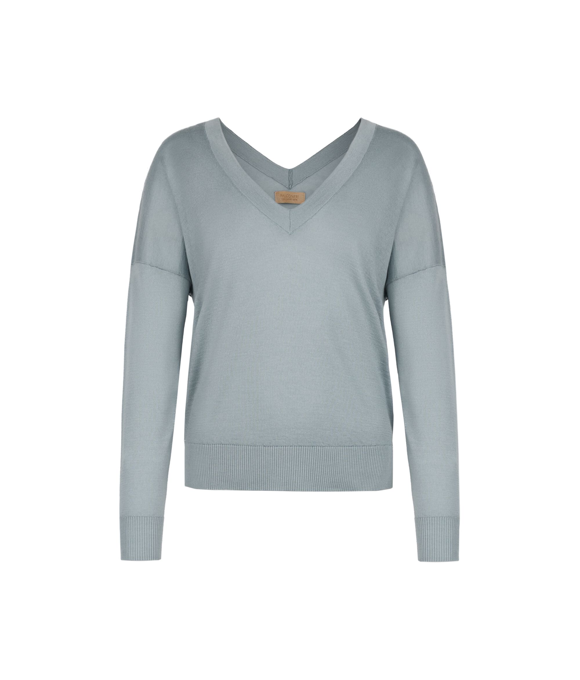 Pullover mit doppeltem V-Ausschnitt aus Silkfine
