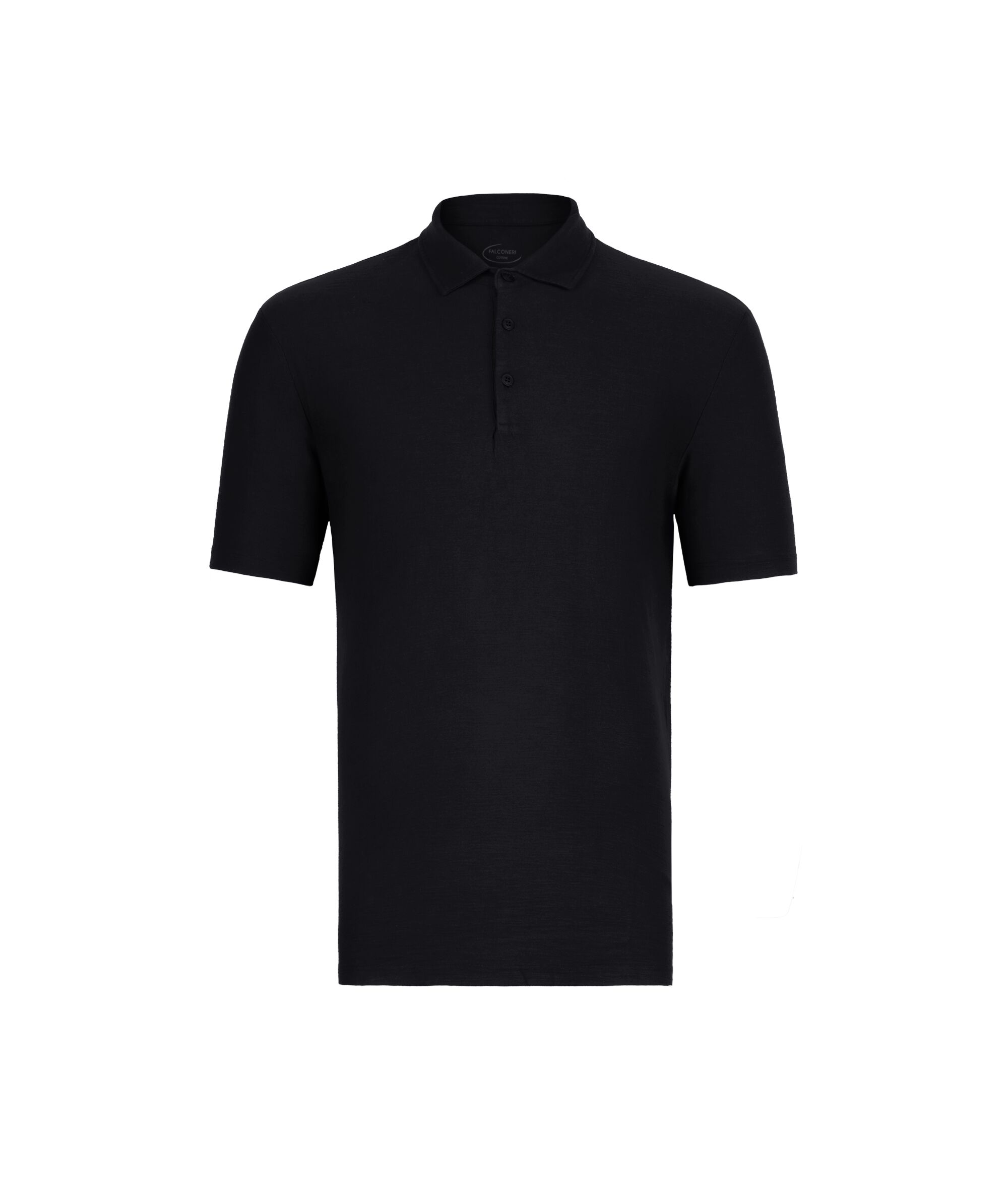 Polo en coton torsadé Colore Noir