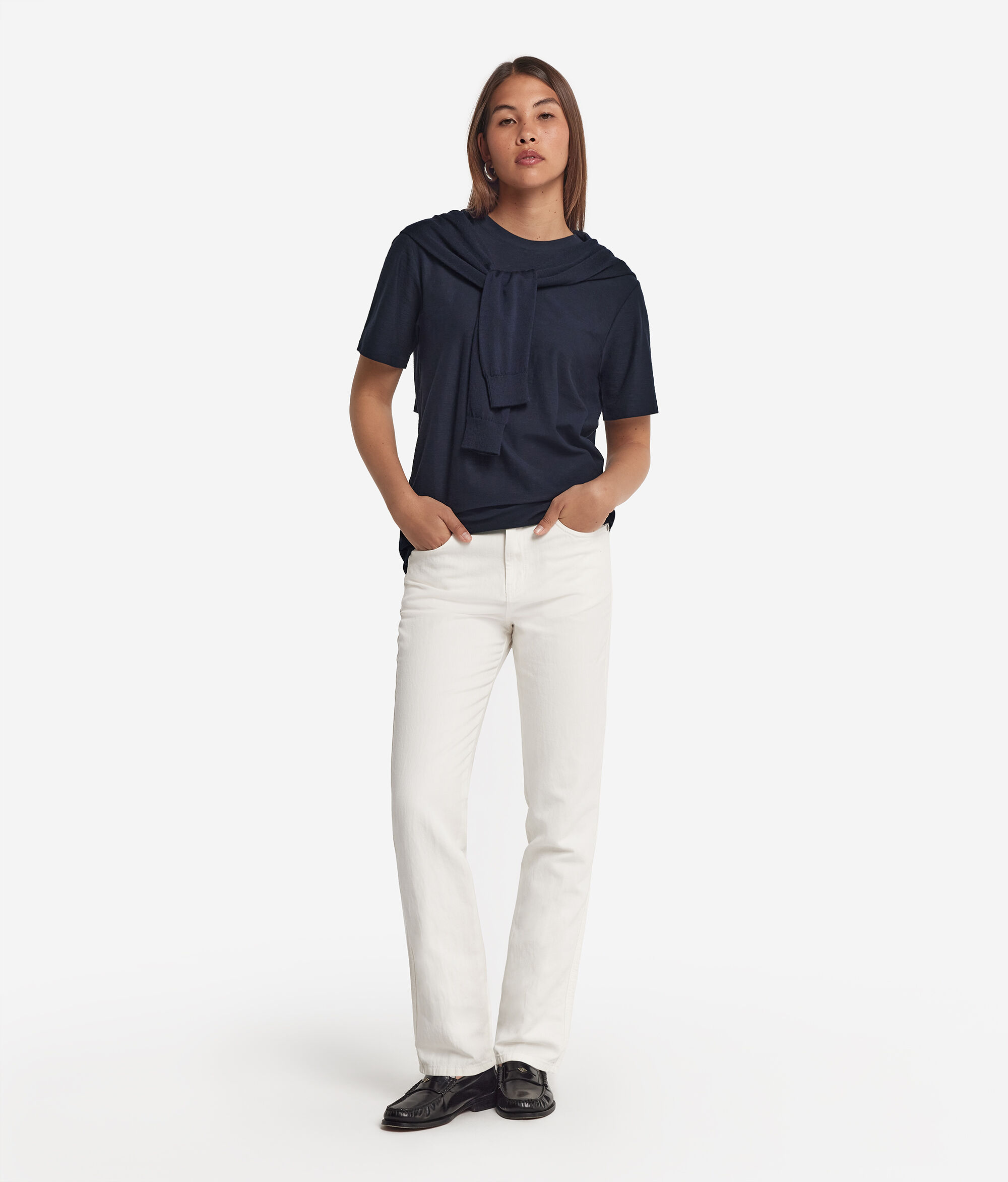Short-Sleeved Round-Neck Cotton T-Shirt