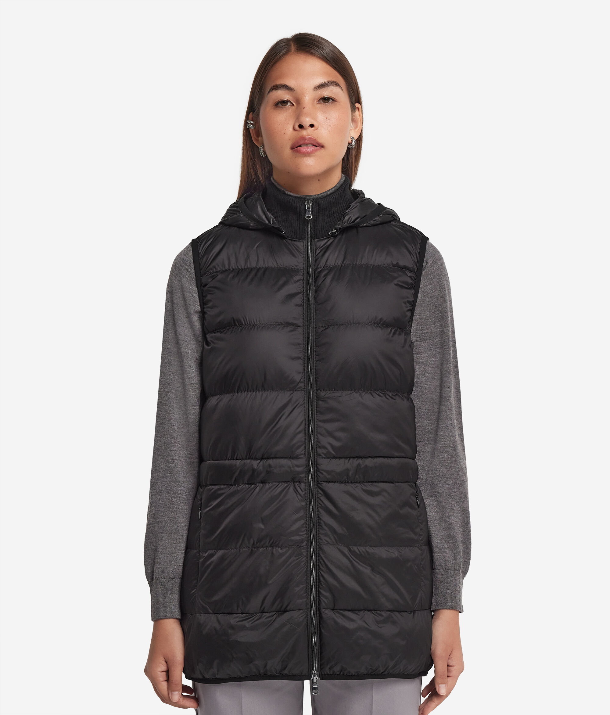 Cashmere Down Gilet with Drawstring