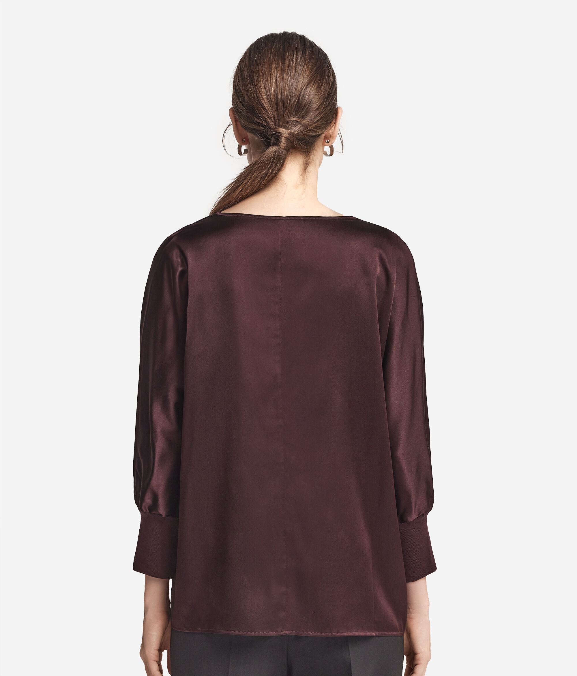 Blusa Scollo a V in Seta