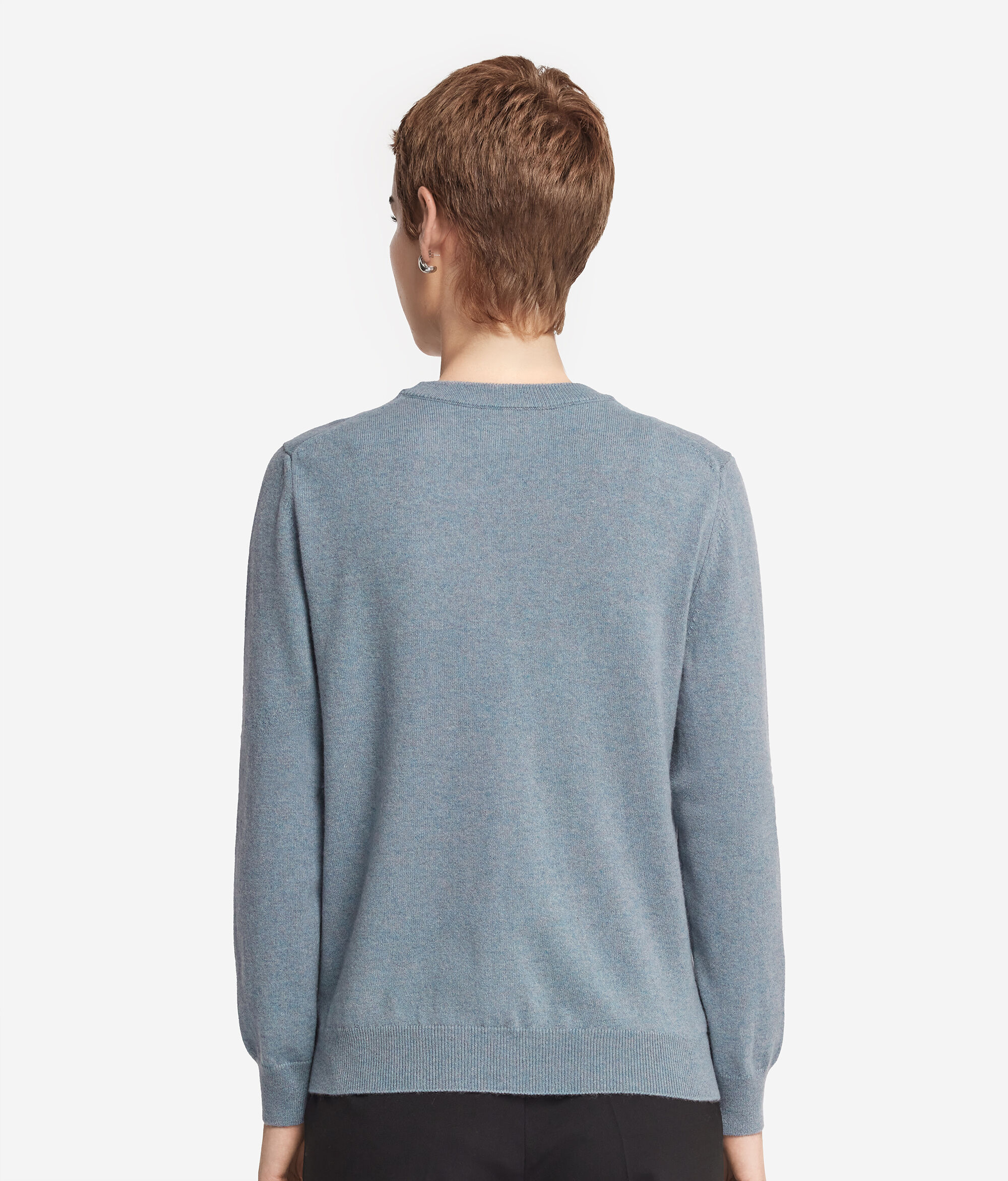 Long-Sleeved Ultrasoft Cashmere Round-Neck Jumper
